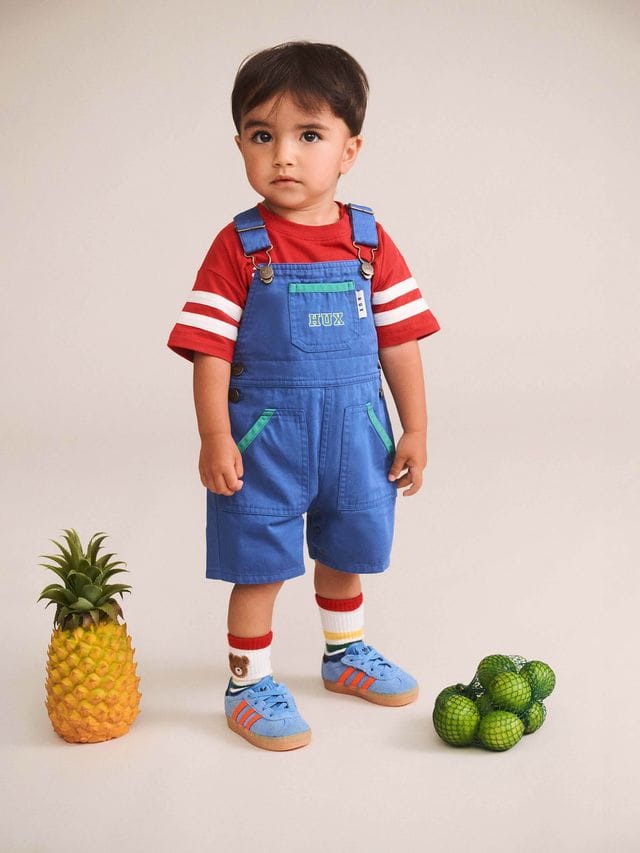 Huxbaby Boys All In Ones Cobalt Hux Shortall