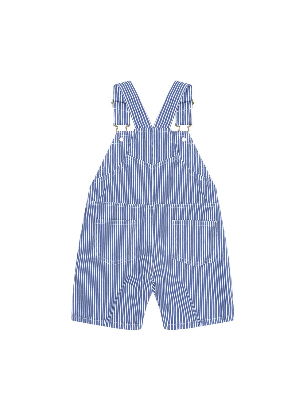 Huxbaby Boys All In Ones Cobalt Stripe Carpenter Shortall