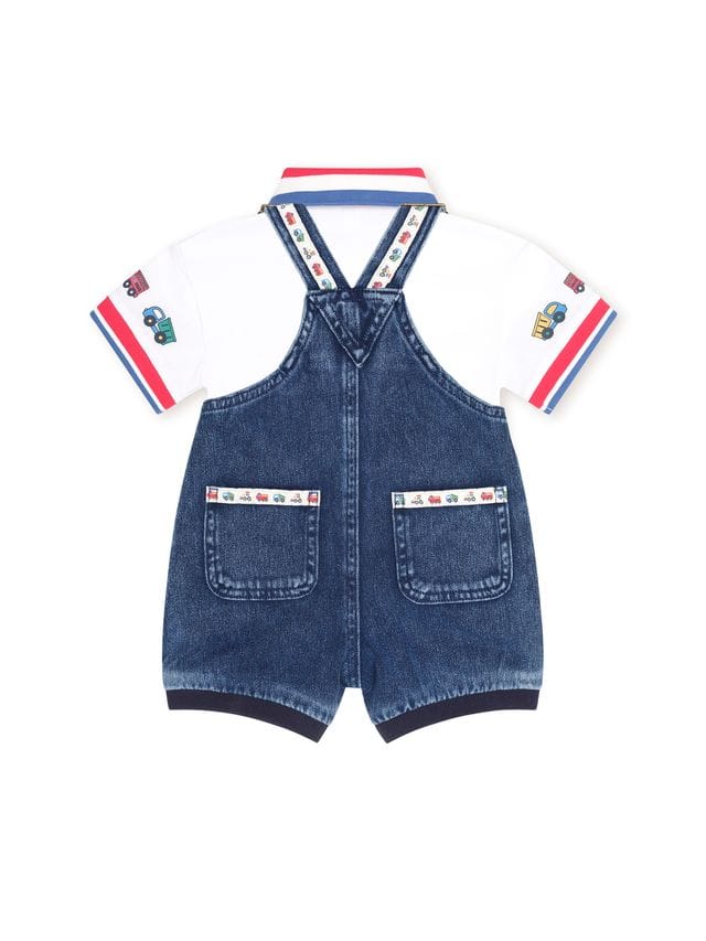 Huxbaby Boys All In Ones Construction 2PC Set