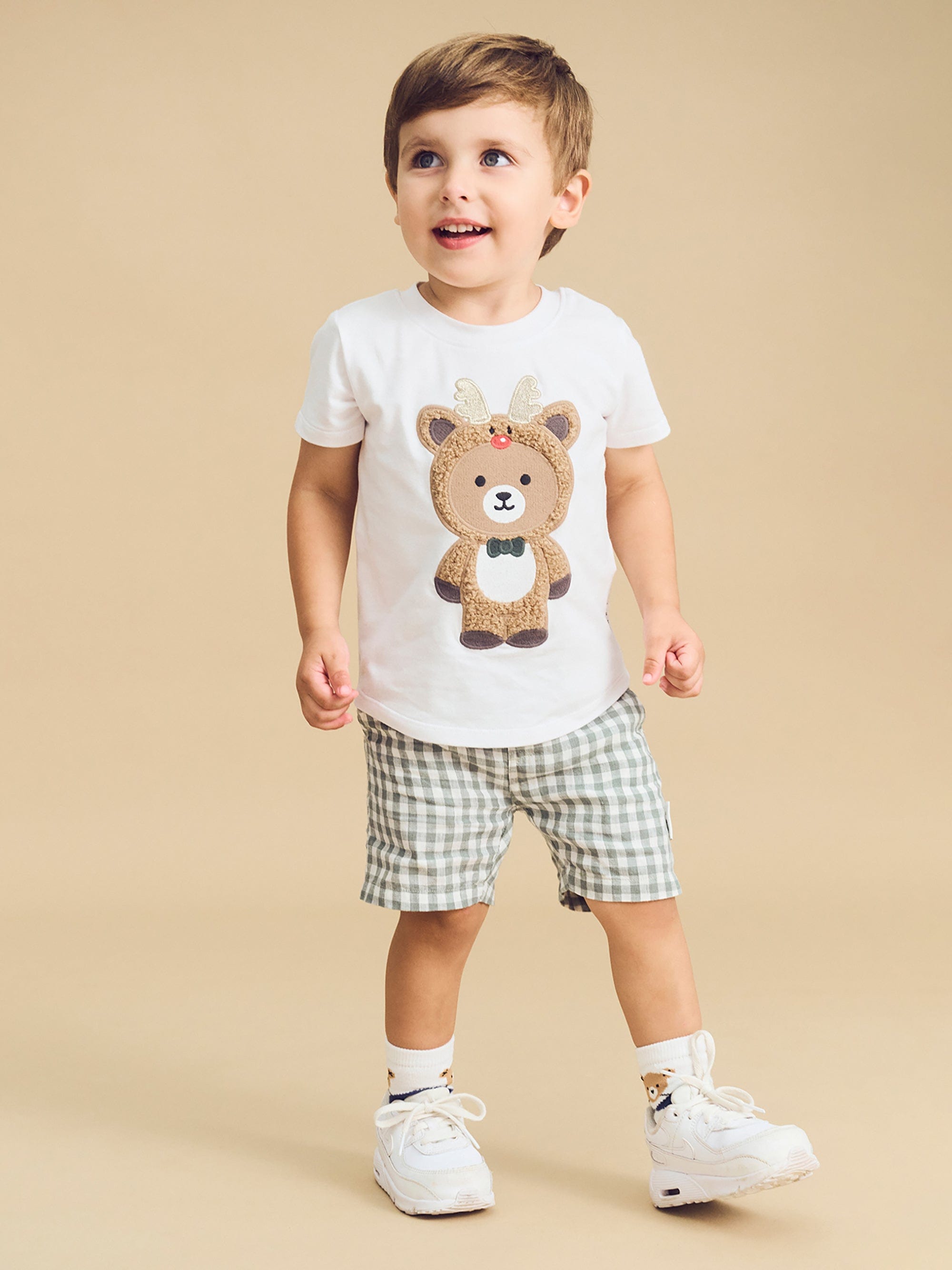 Huxbaby Boys All In Ones Huxbear Check Short