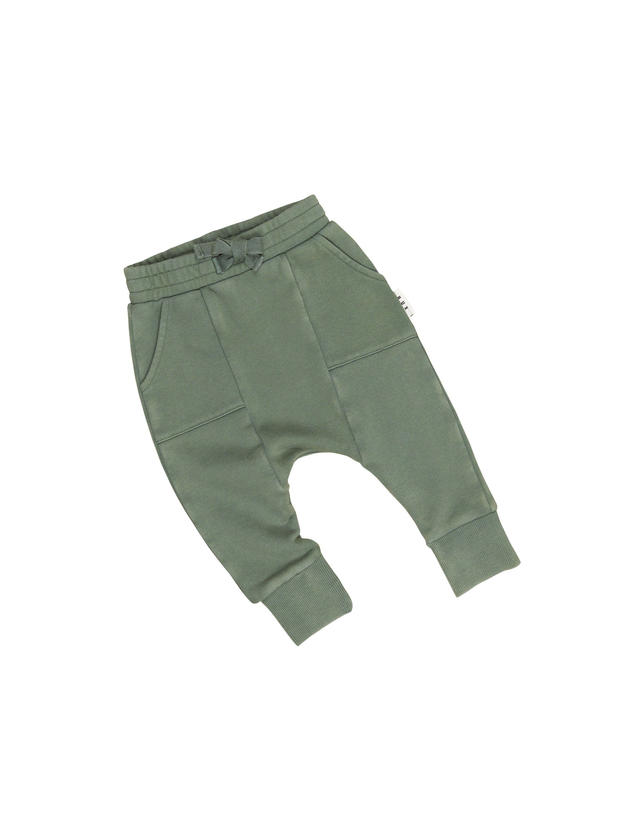 Huxbaby Boys Bottoms Vintage Green Drop Crotch Pant