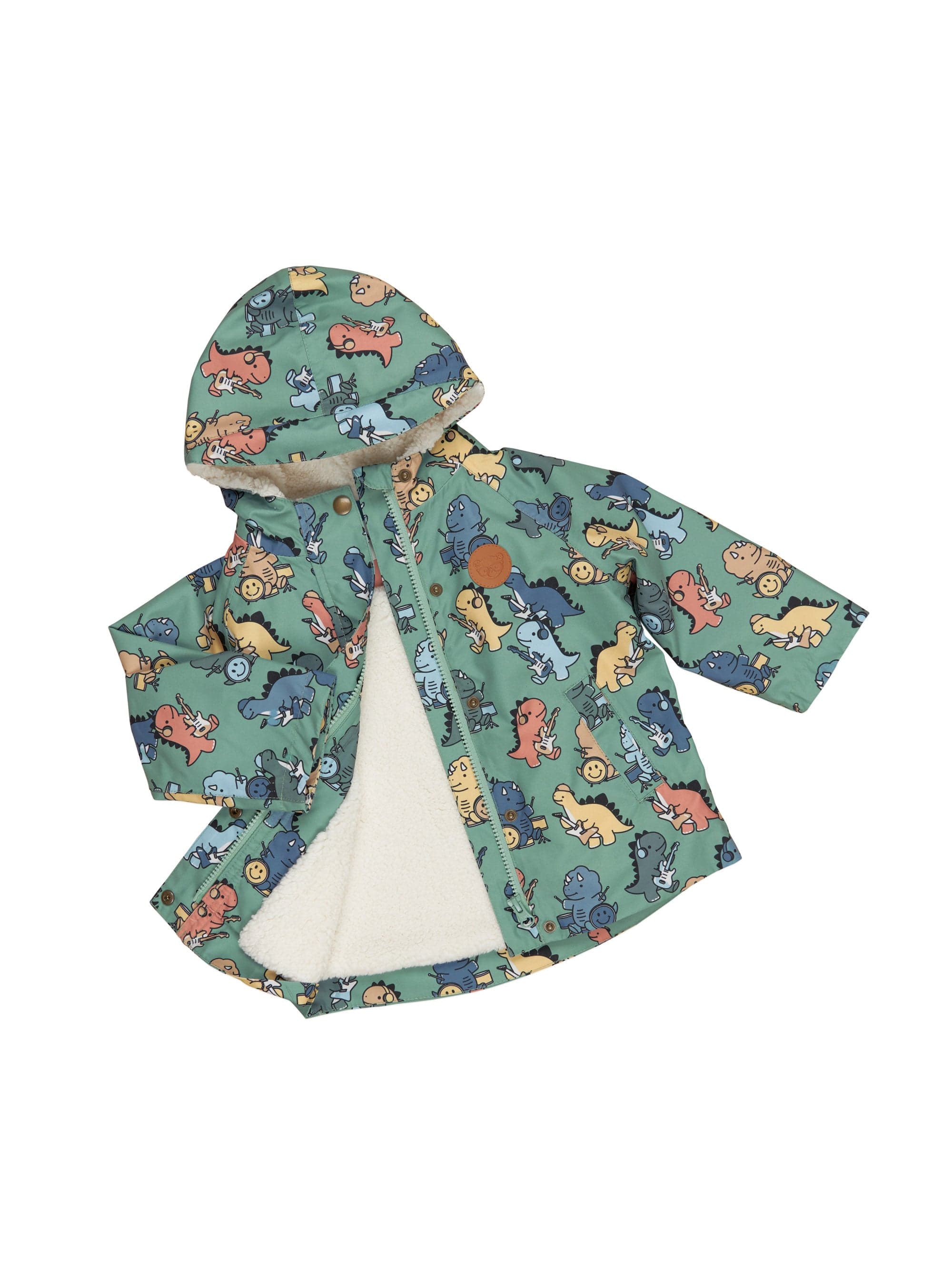 Huxbaby Boys Jacket Dino Band Racer Raincoat