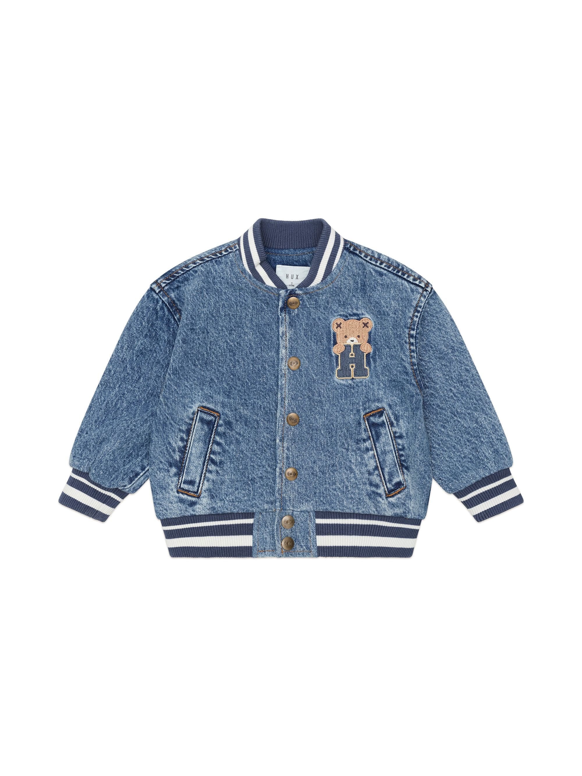 Huxbaby Boys Jacket Dreamy Denim Bomber Jacket