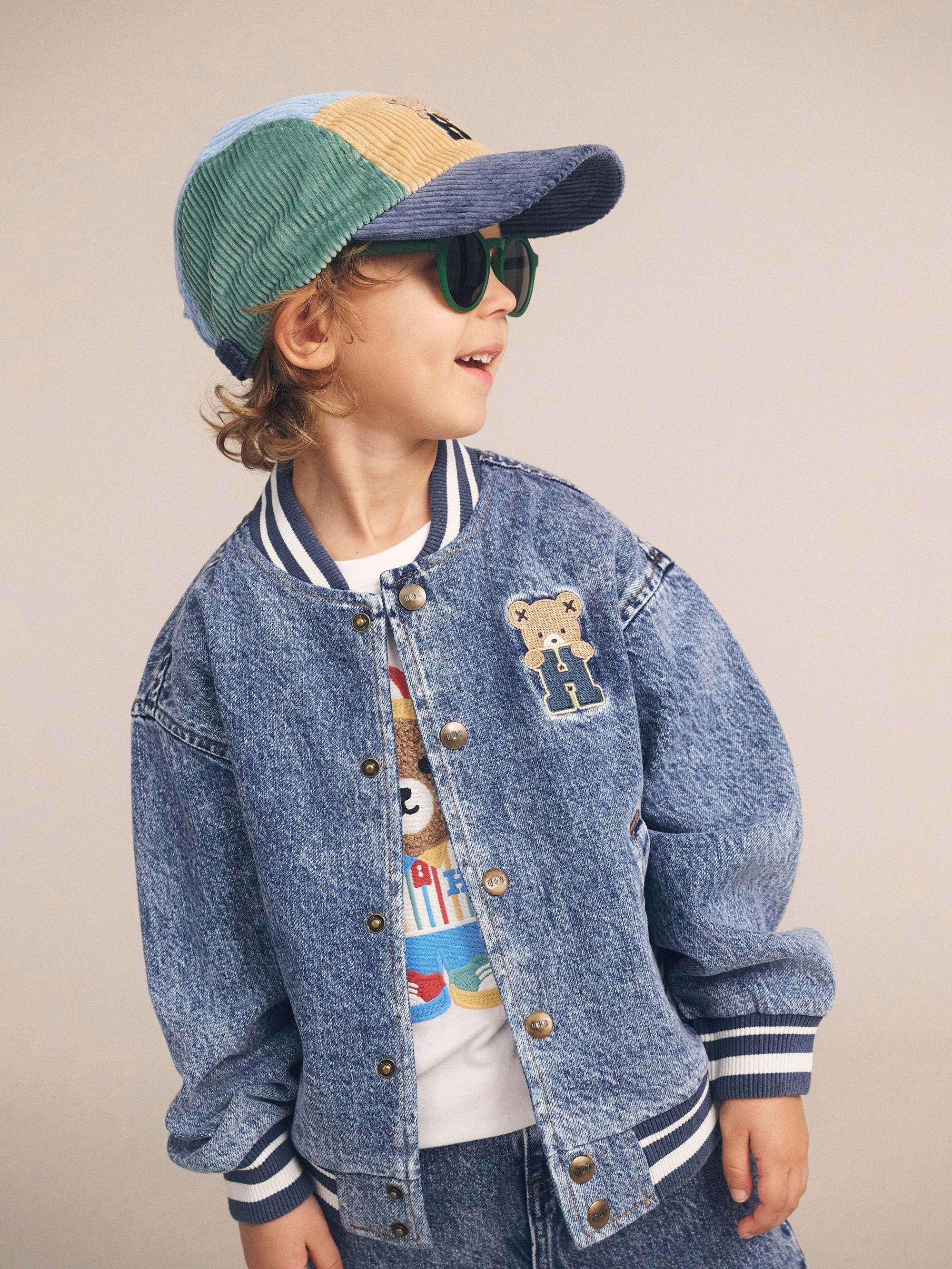 Huxbaby Boys Jacket Dreamy Denim Bomber Jacket