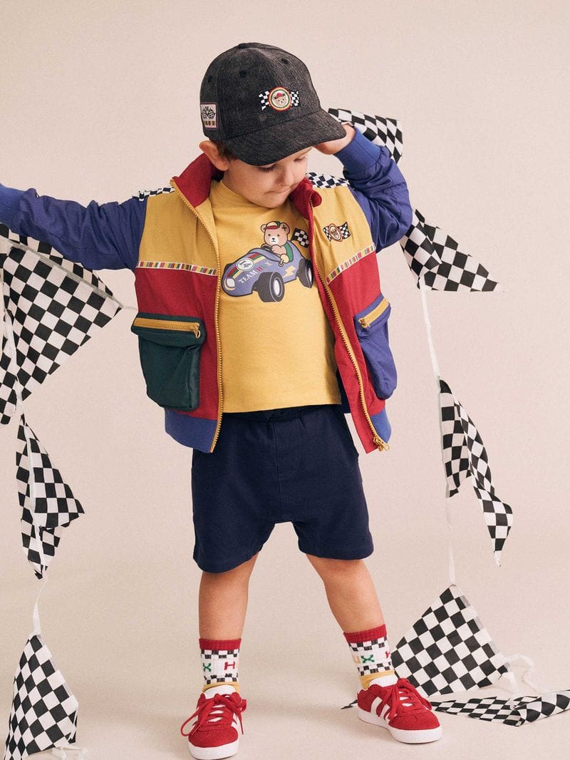 Huxbaby Boys Jacket Retro Motosport Windbreaker