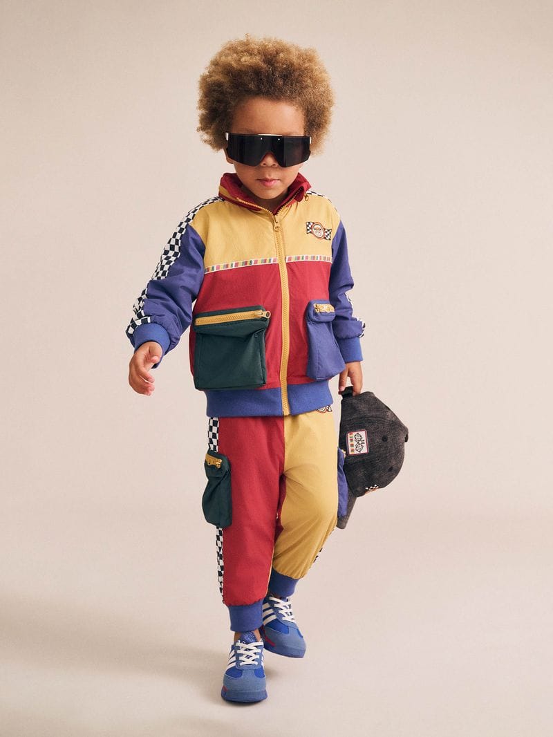 Huxbaby Boys Jacket Retro Motosport Windbreaker