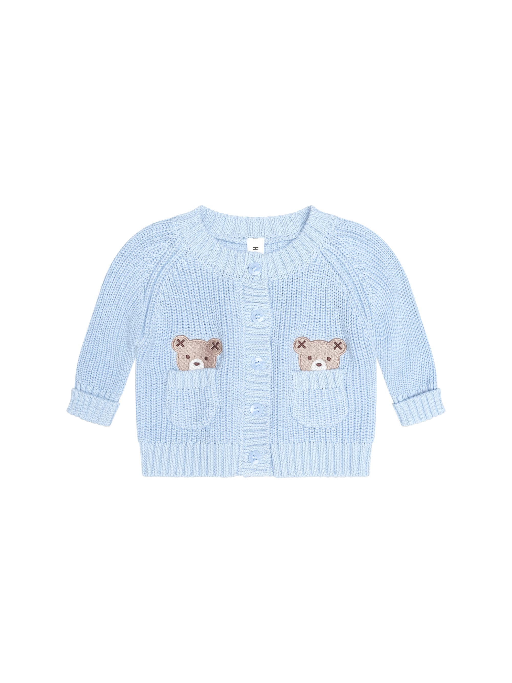 Huxbaby Boys Jumper Baby Blue Fisherman Cardi