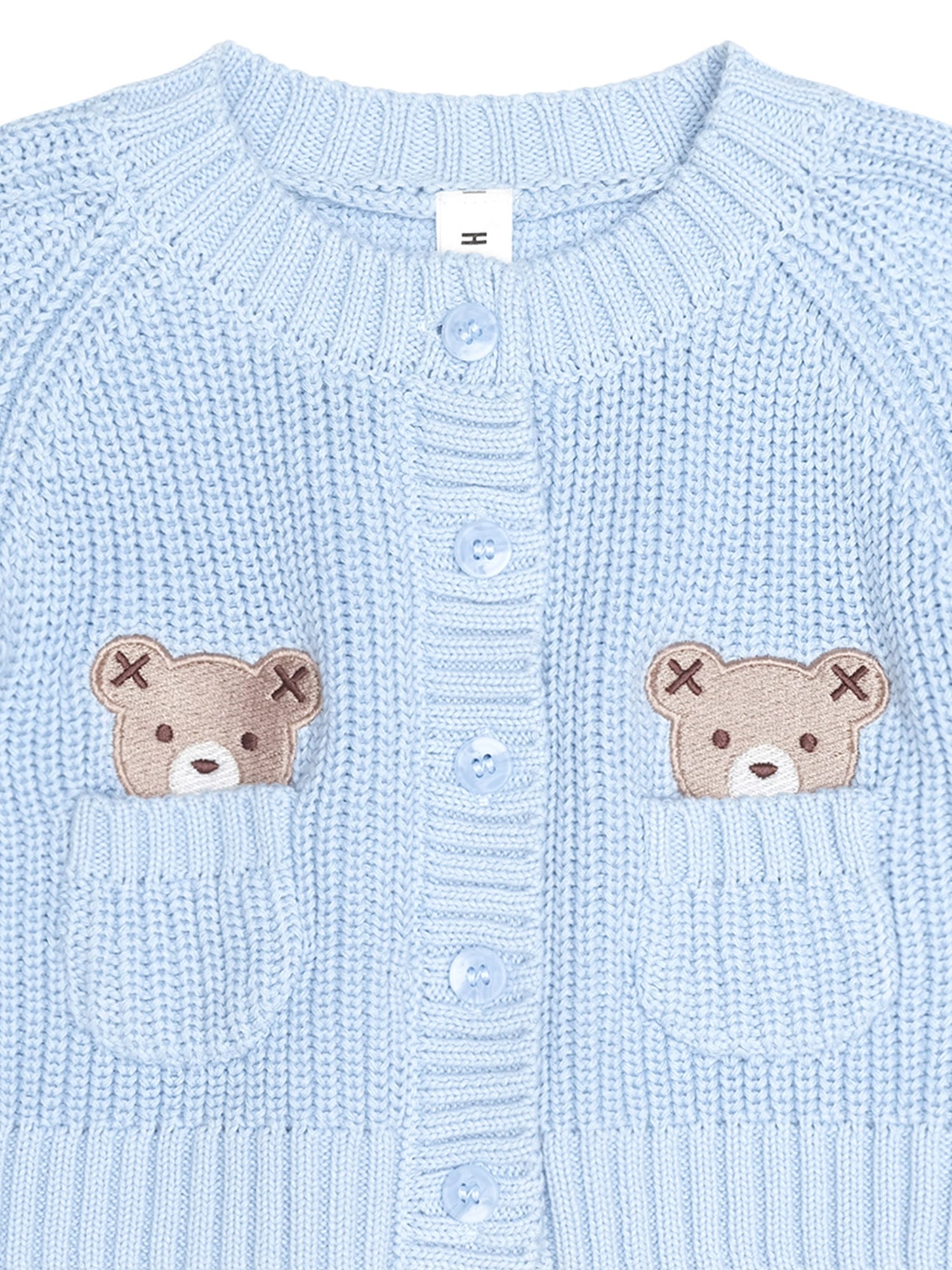 Huxbaby Boys Jumper Baby Blue Fisherman Cardi