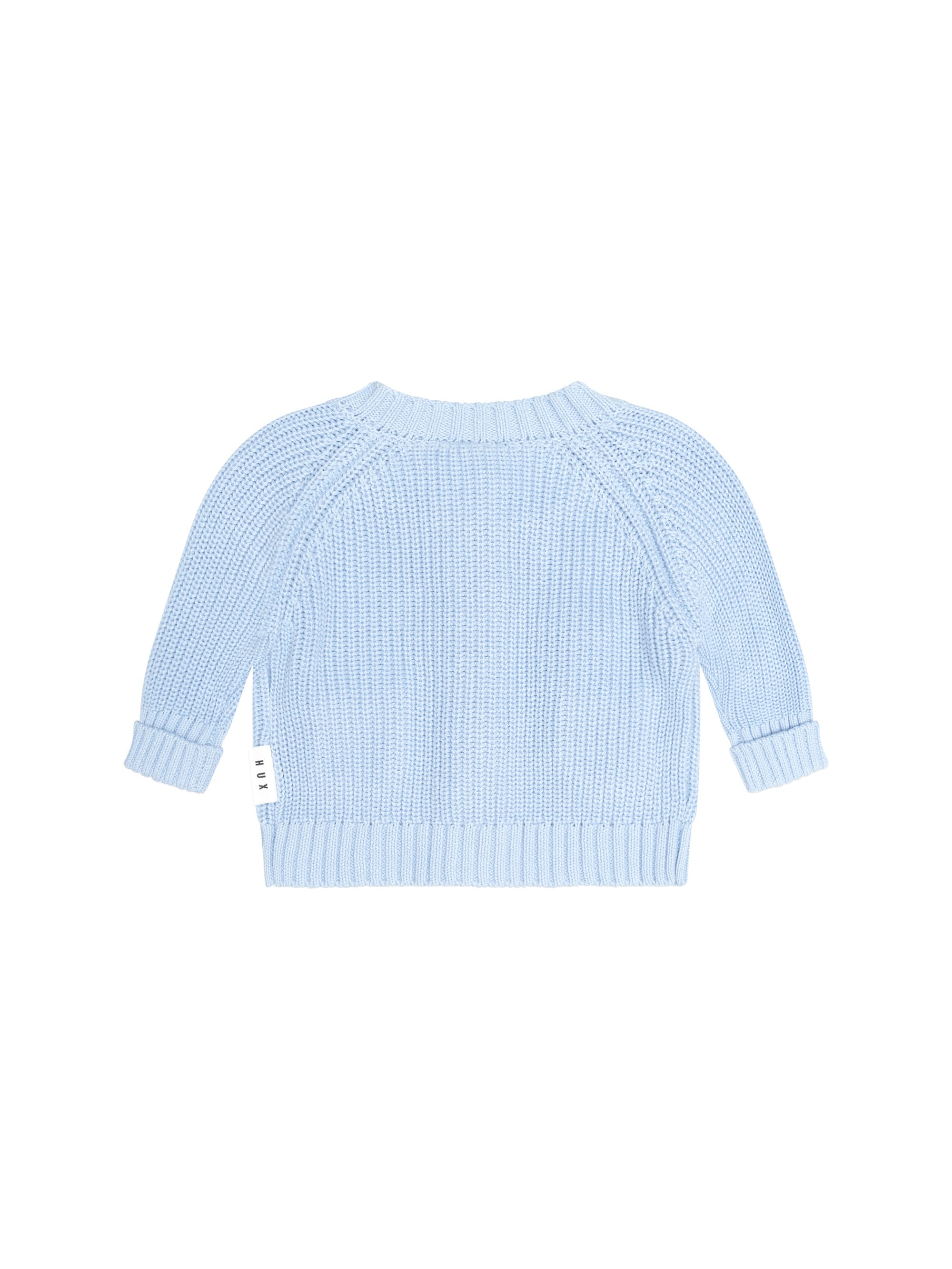 Huxbaby Boys Jumper Baby Blue Fisherman Cardi
