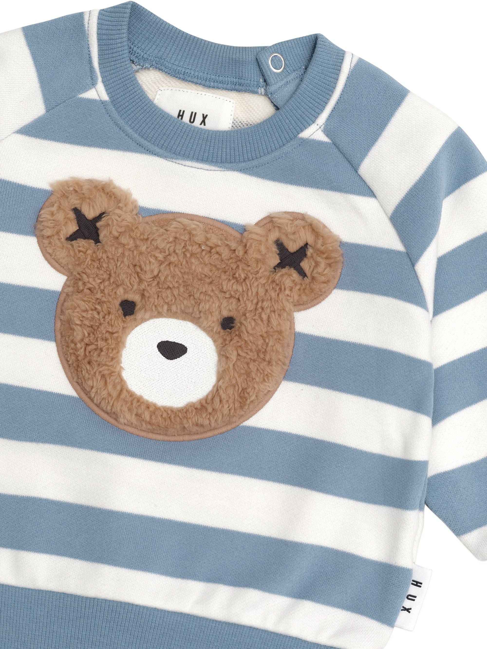 Huxbaby Boys Jumper Furry Hux Stripe Sweatshirt