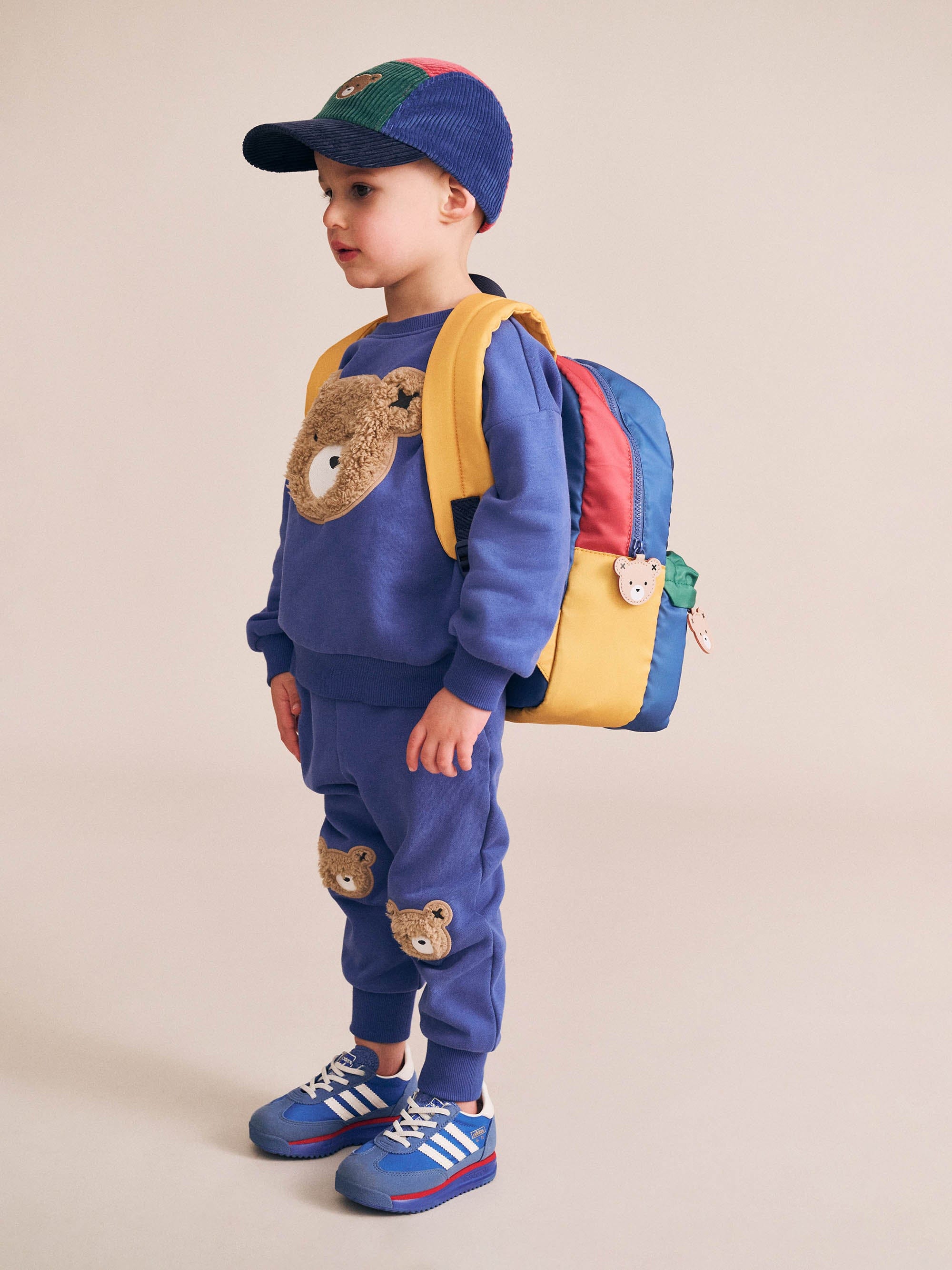 Huxbaby Boys Jumper Furry Huxbear Cobalt Sweatshirt