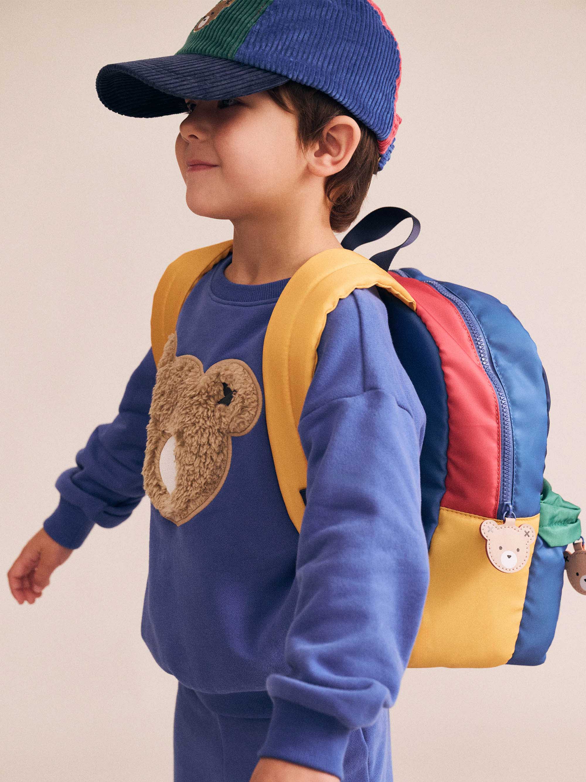 Huxbaby Boys Jumper Furry Huxbear Cobalt Sweatshirt
