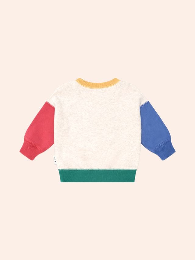 Huxbaby Boys Jumper Furry Huxbear Colour Block Sweatshirt
