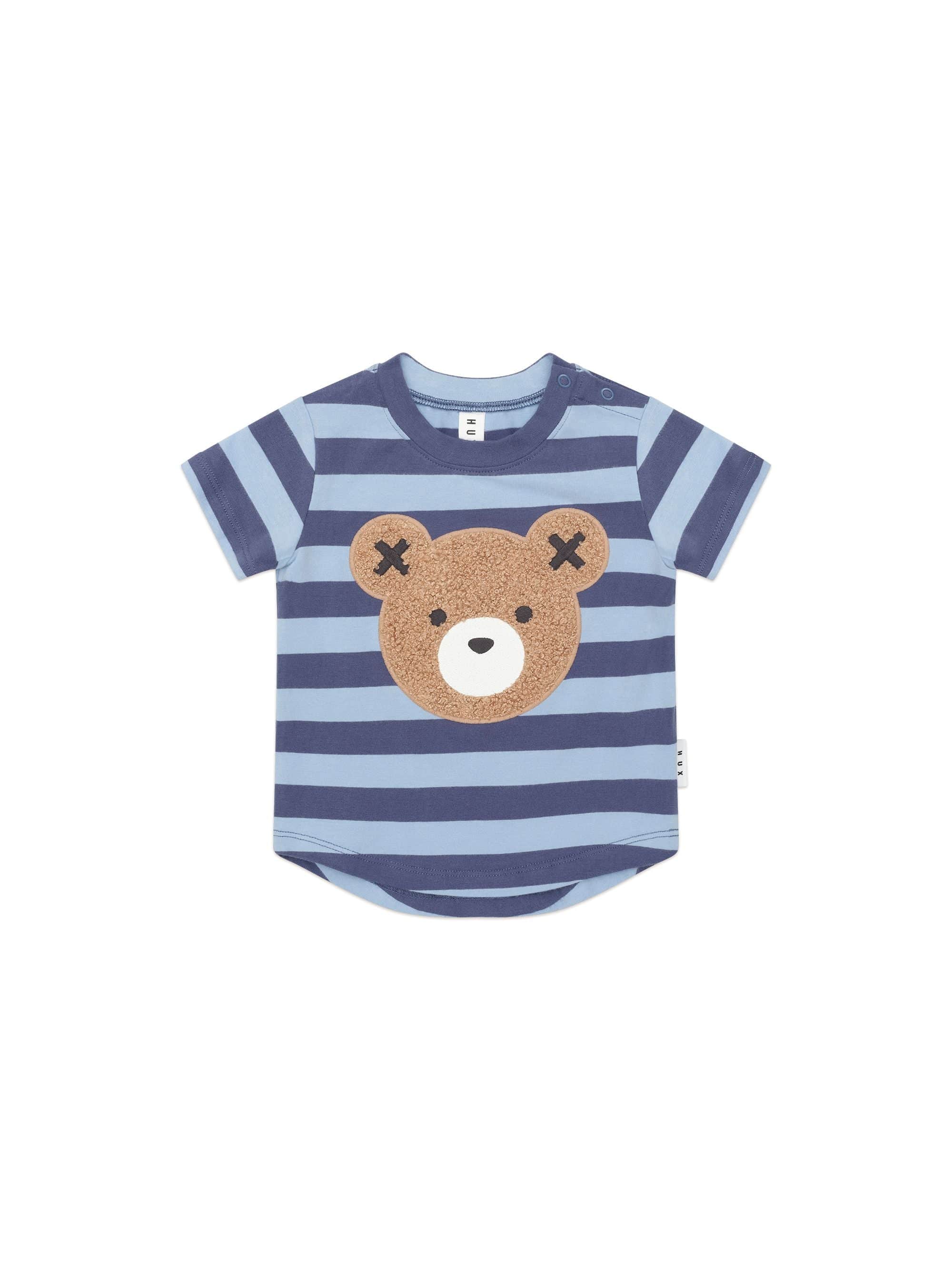 Huxbaby Boys Jumper Peeping Hux Blue Stripe Polo T-Shirt