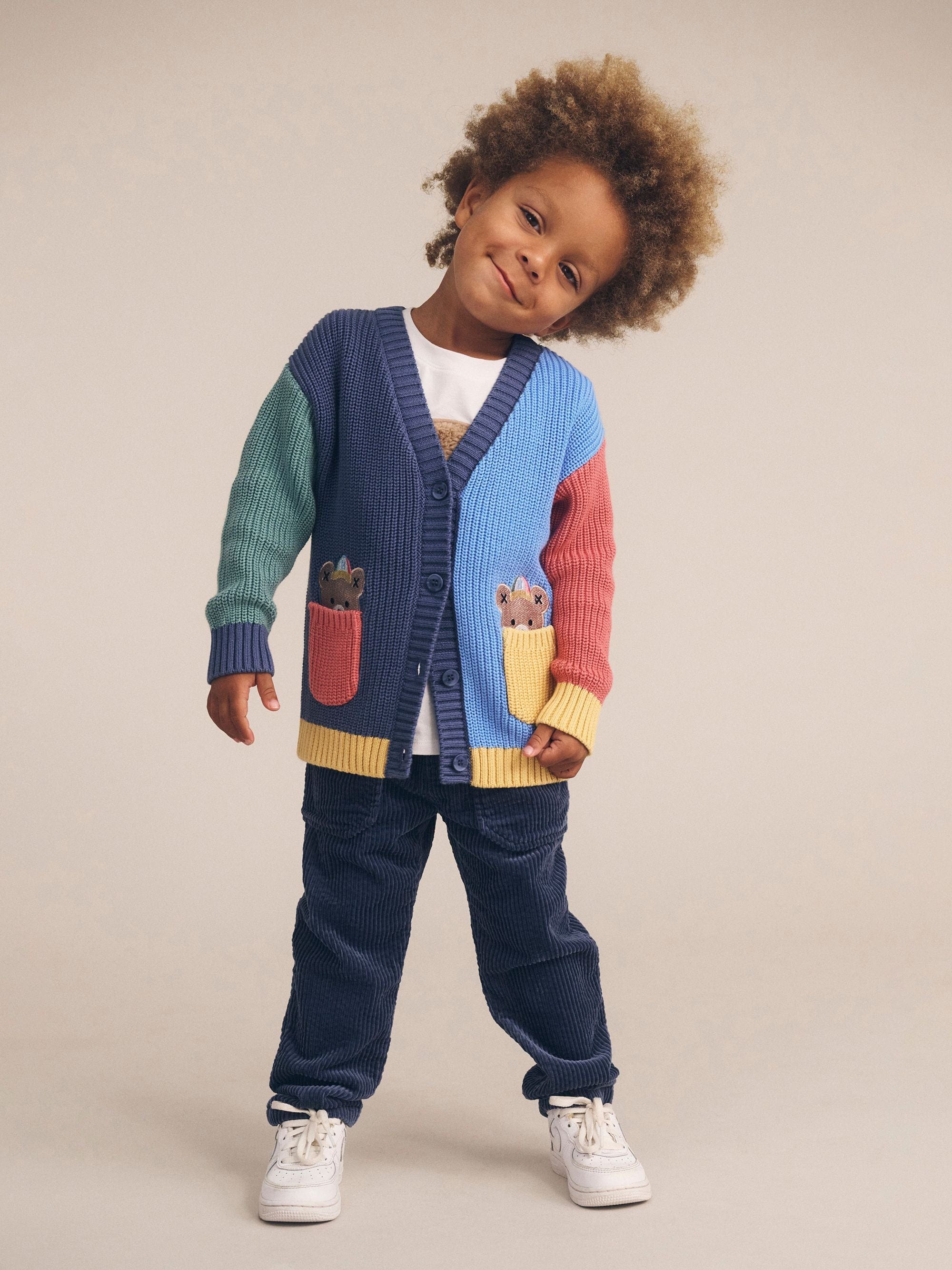 Huxbaby Boys Jumper Peeping Pocket Hux Cardi