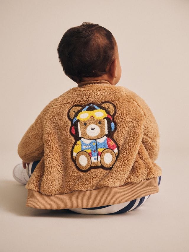 Huxbaby Boys Jumper Pilot Huxbear Fur Jacket