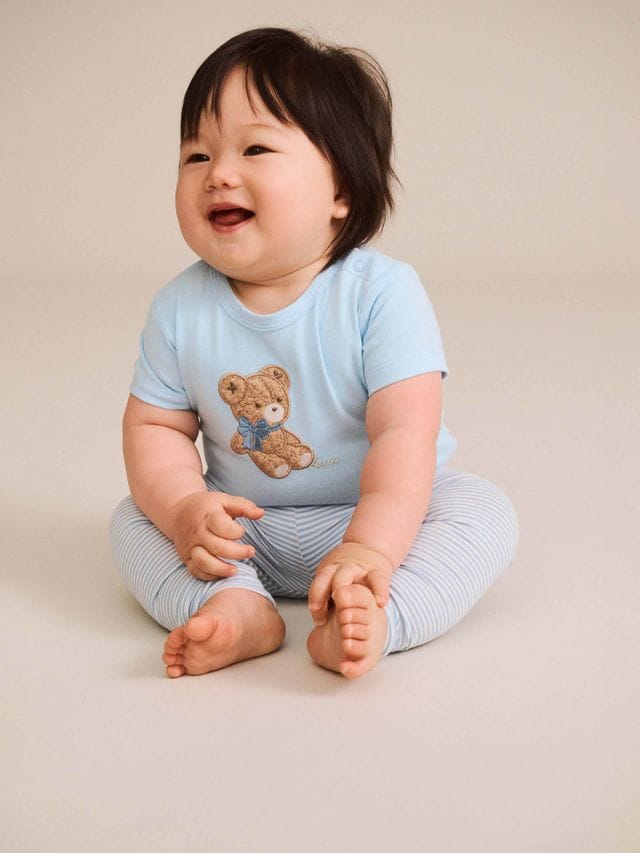 Huxbaby Boys Onesie Bow Hux S/S Bodysuit