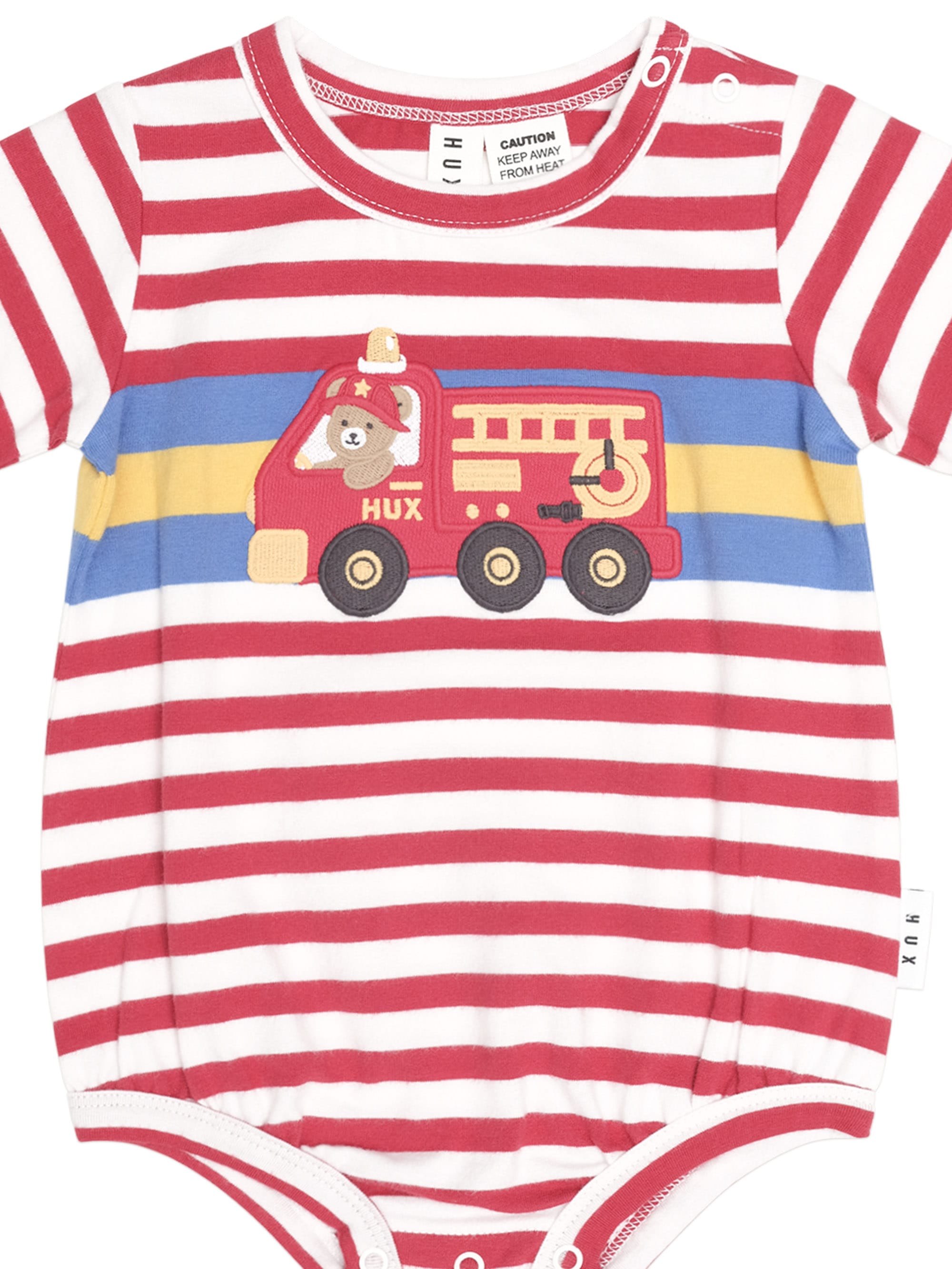 Huxbaby Boys Onesie Fireman Hux Stripe Romper