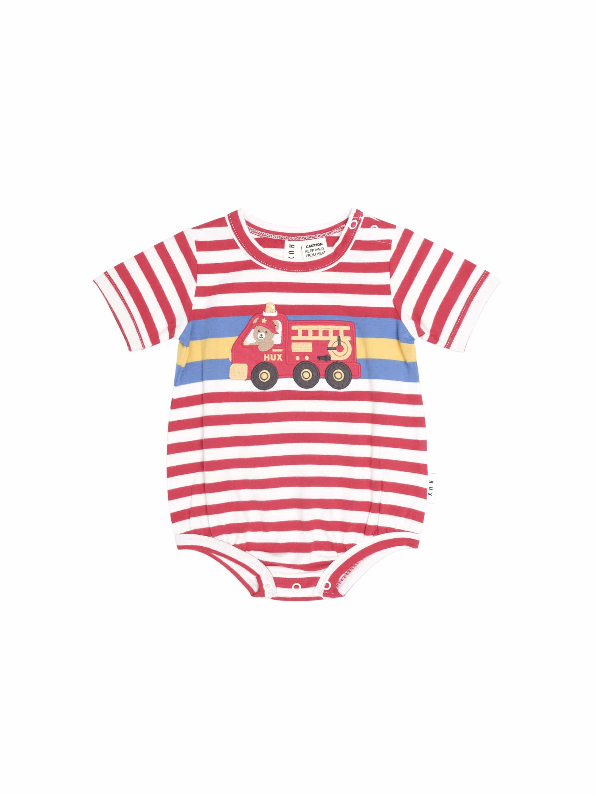Huxbaby Boys Onesie Fireman Hux Stripe Romper