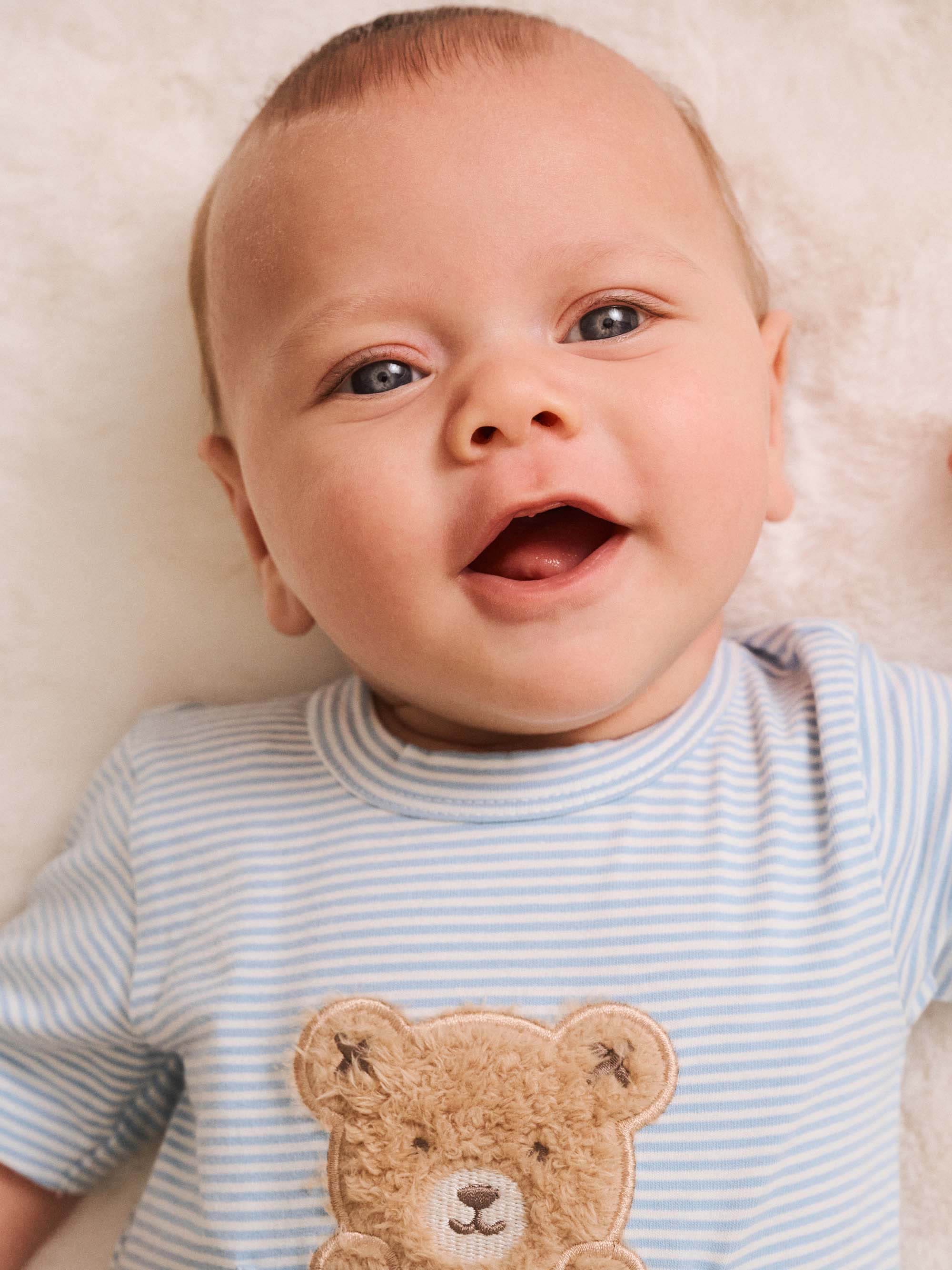Huxbaby Boys Onesie Peekaboo Hux Stripe Bodysuit