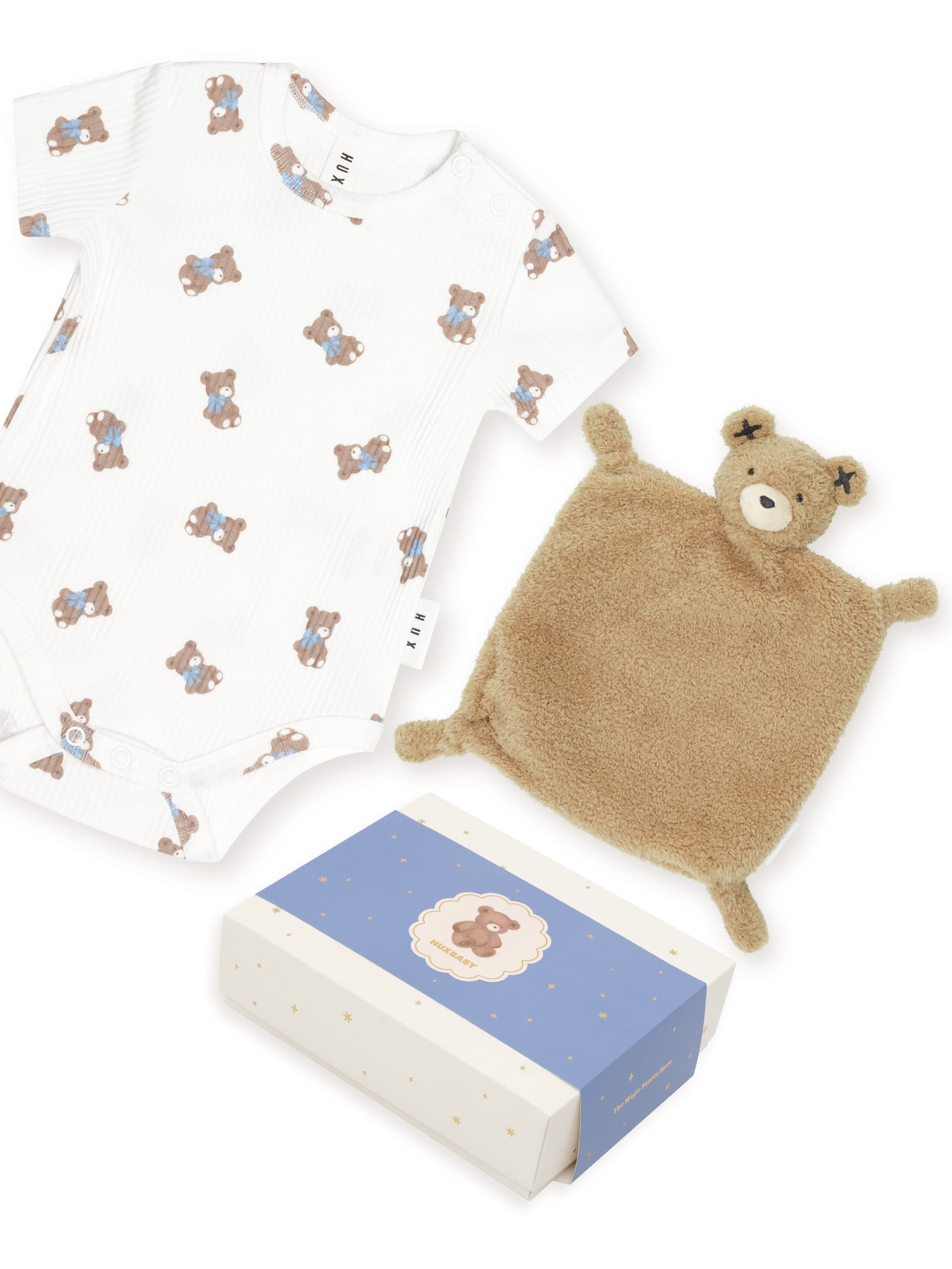 Huxbaby Boys Onesie Tumbling Bow Hux 2pc Box Set