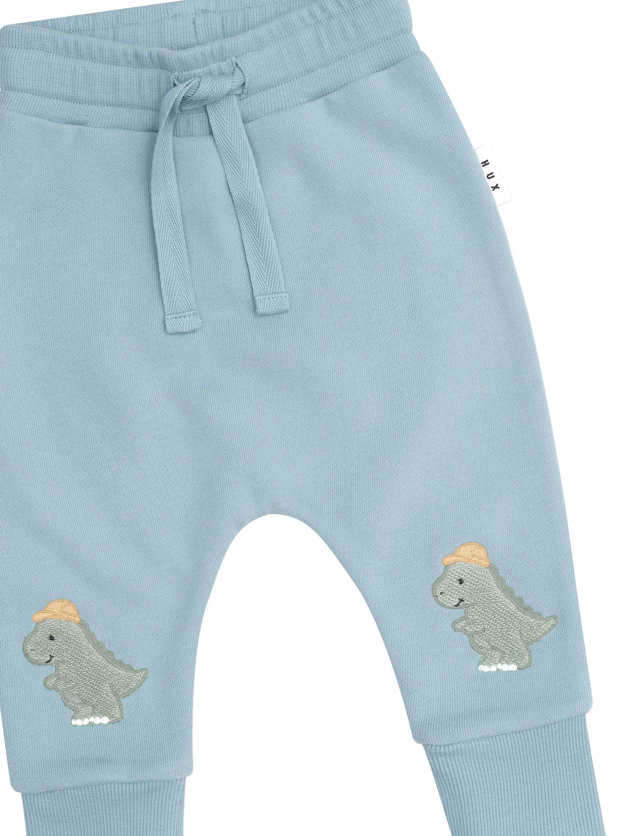 Huxbaby Boys Pant Construction Dino Drop Crotch Pant