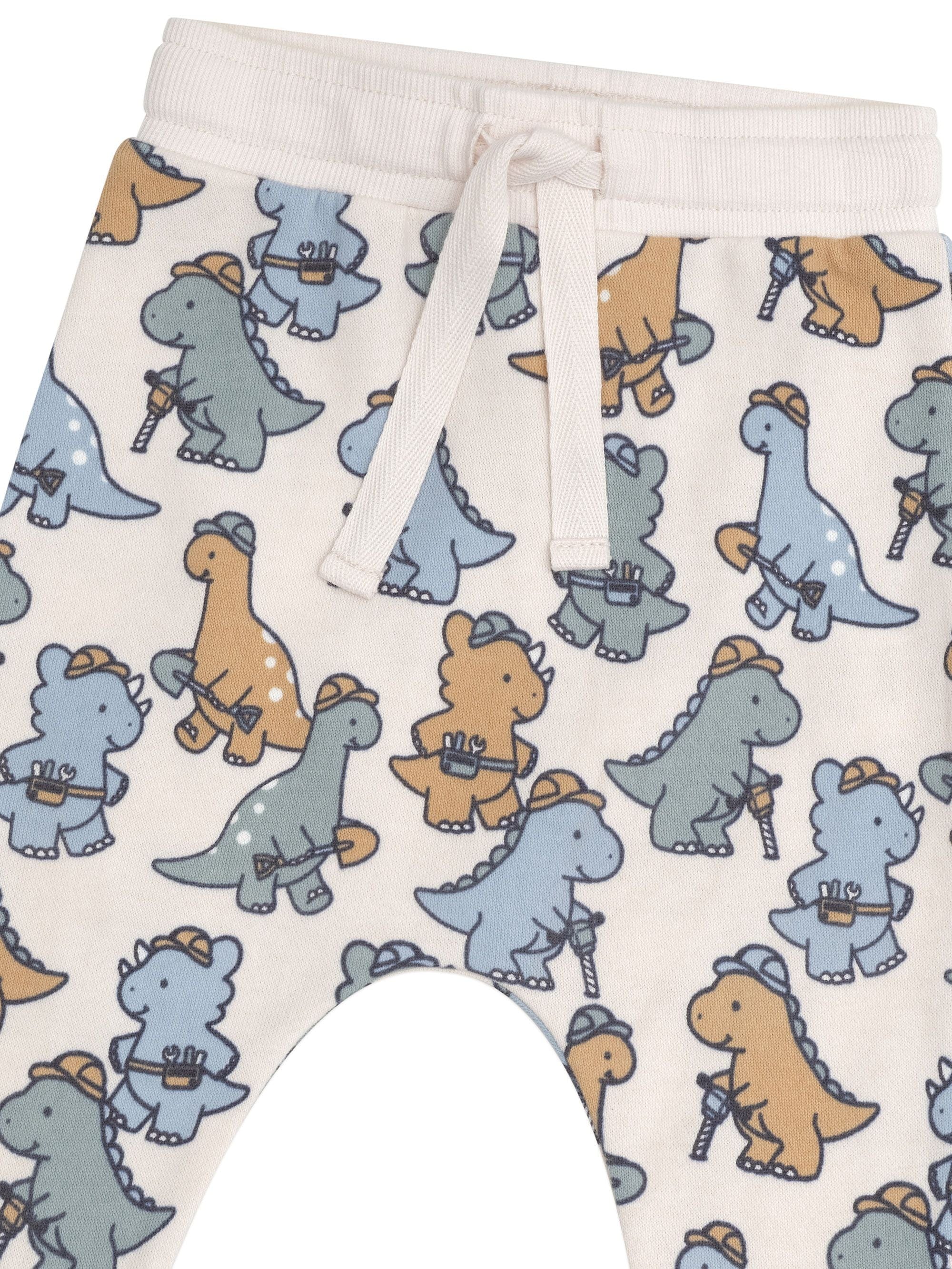 Huxbaby Boys Pant Construction Dinos Drop Crotch Pant