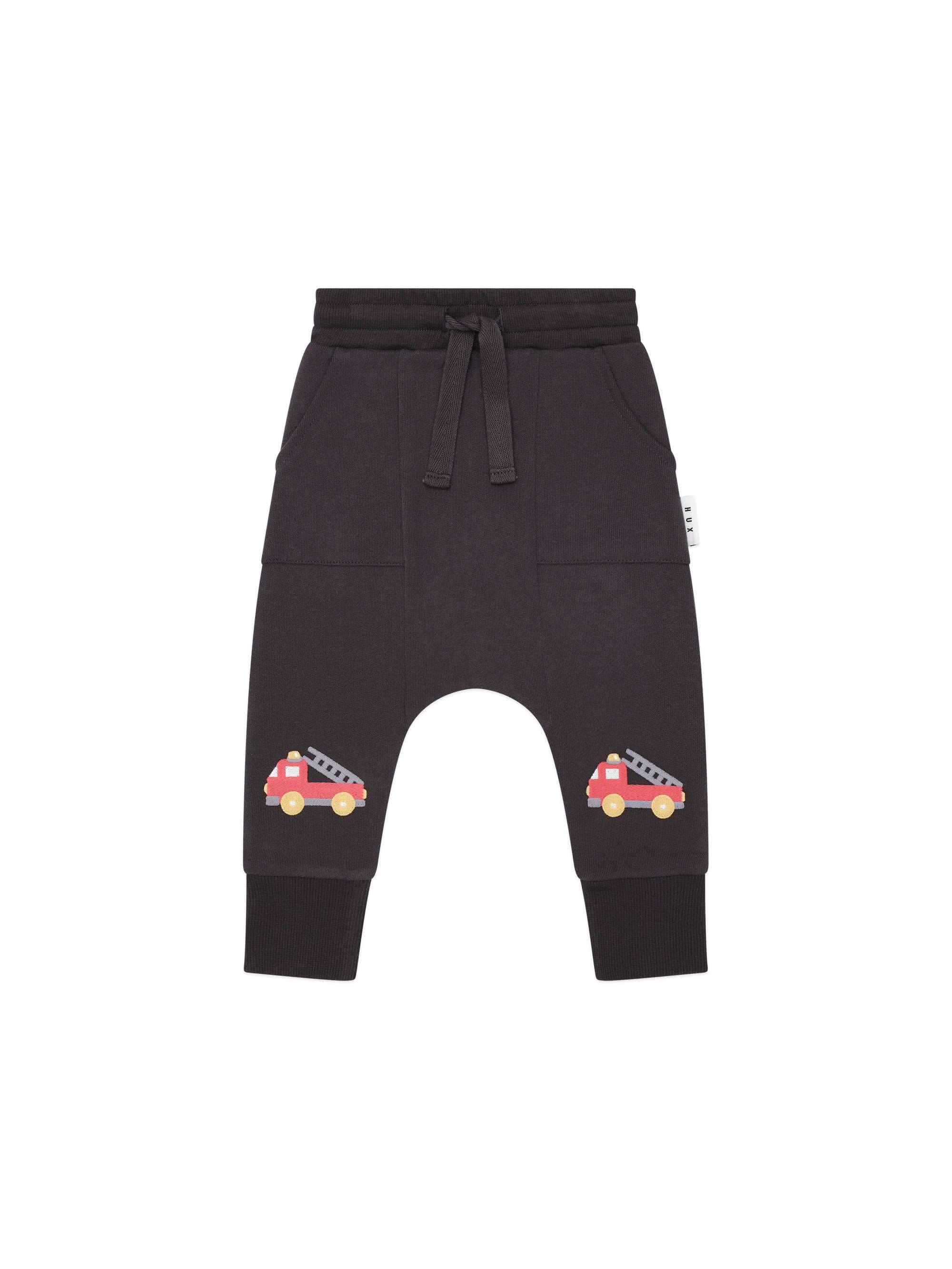 Huxbaby Boys Pant Fire Truck Drop Crotch Pant