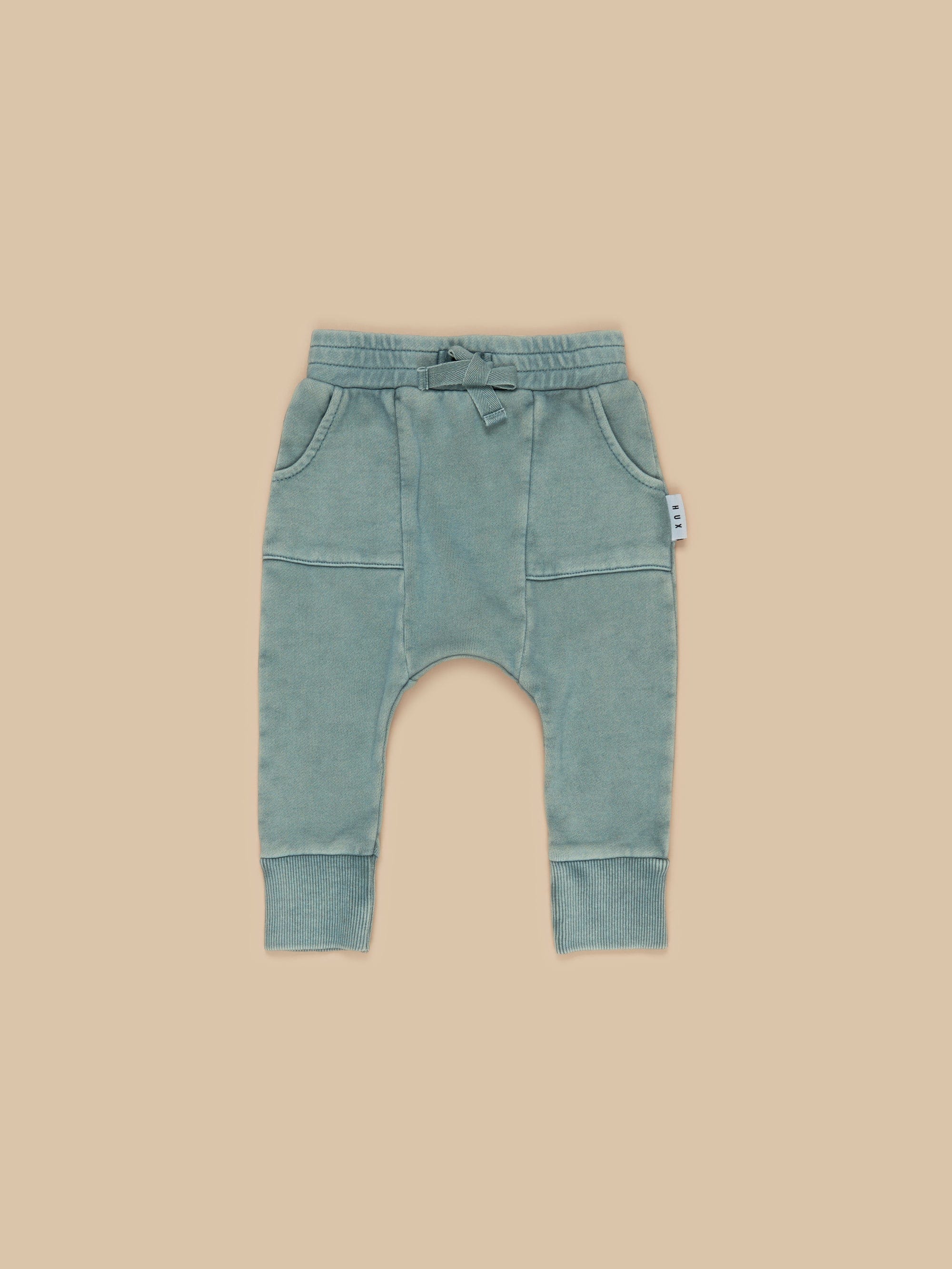 Huxbaby Boys Pants Vintage Slate Pocket Drop Crotch Pant