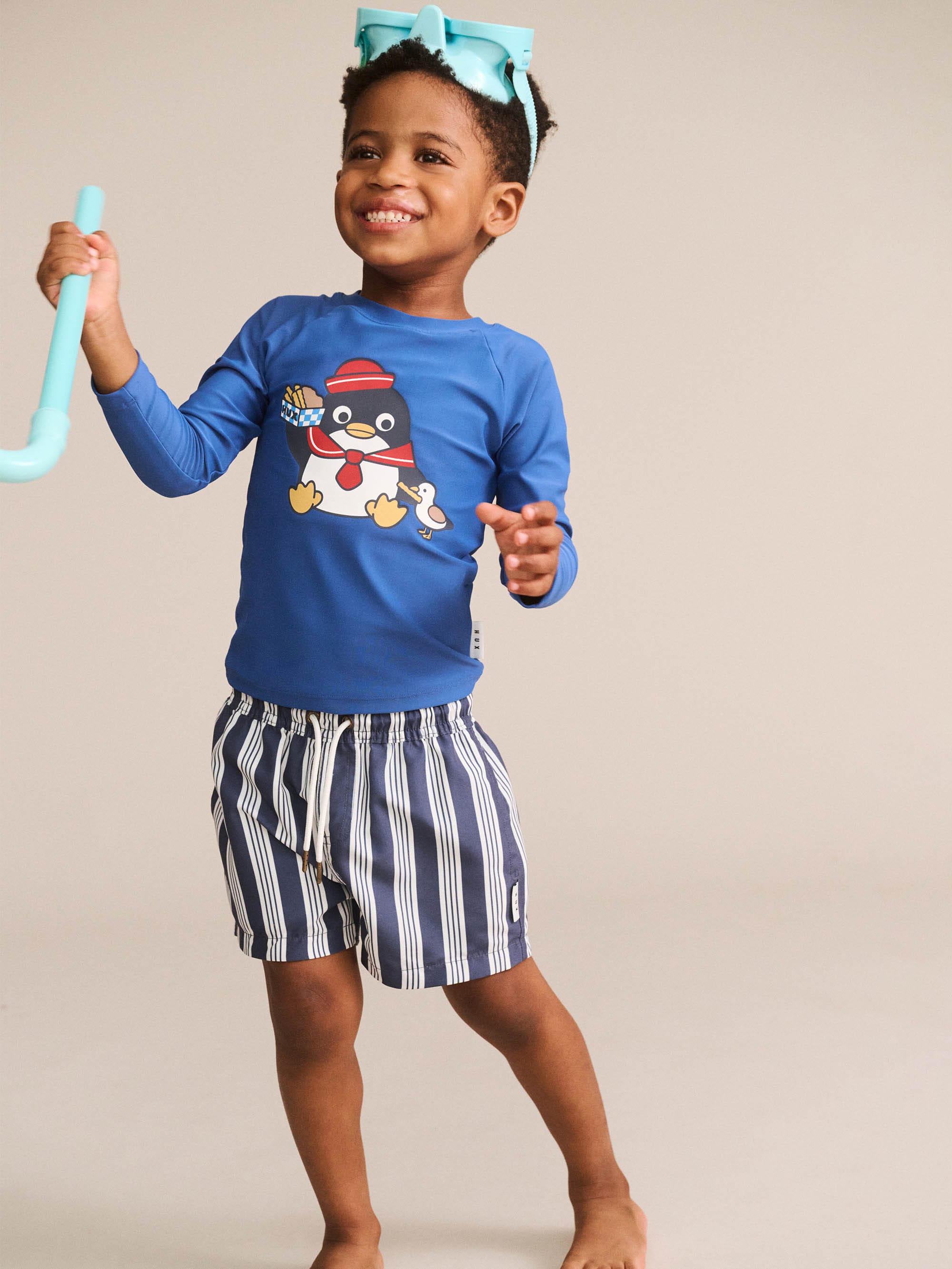 Huxbaby Boys Swimwear 3Y Percy Seaside Rashie