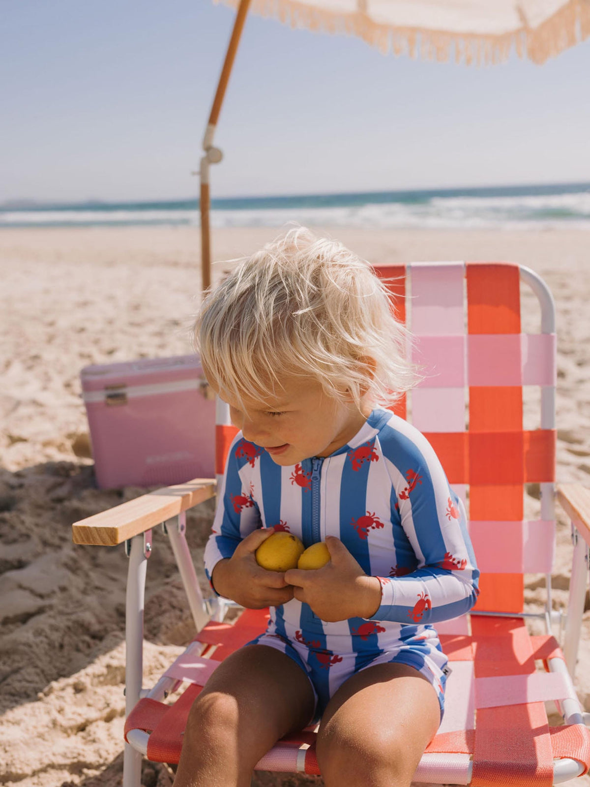 Huxbaby Boys Swimwear Crab Stripe Swimsuit