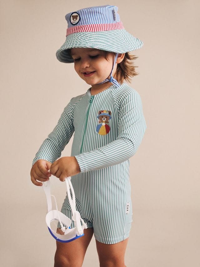 Huxbaby Boys Swimwear Huxbear Stripe Swimsuit Shortie