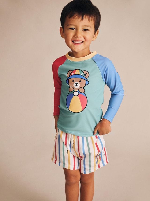 Huxbaby Boys Swimwear Huxbear Stripey Swim Shorts