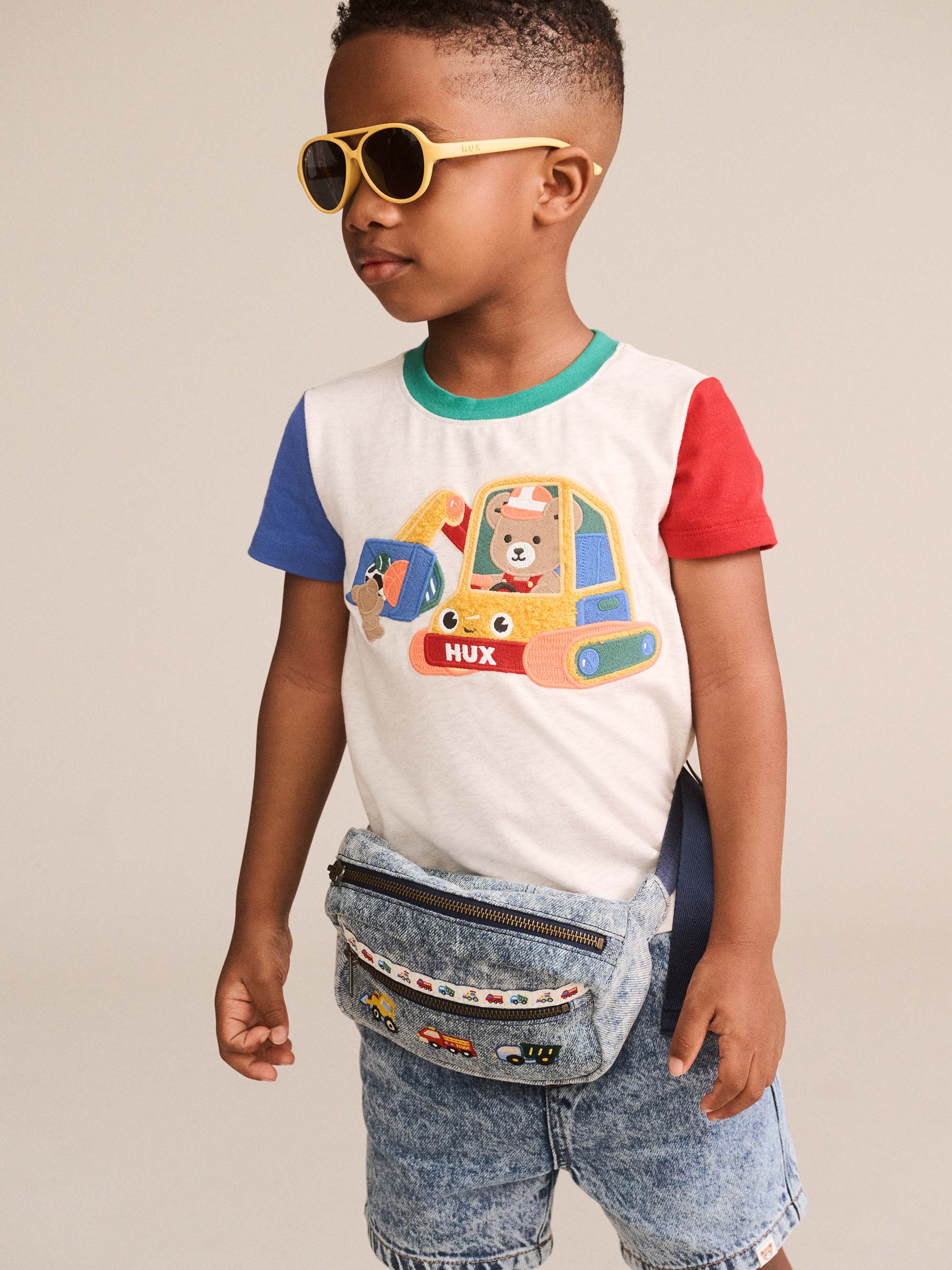 Huxbaby Boys Tops 1Y Excavator Hux Spliced Tee