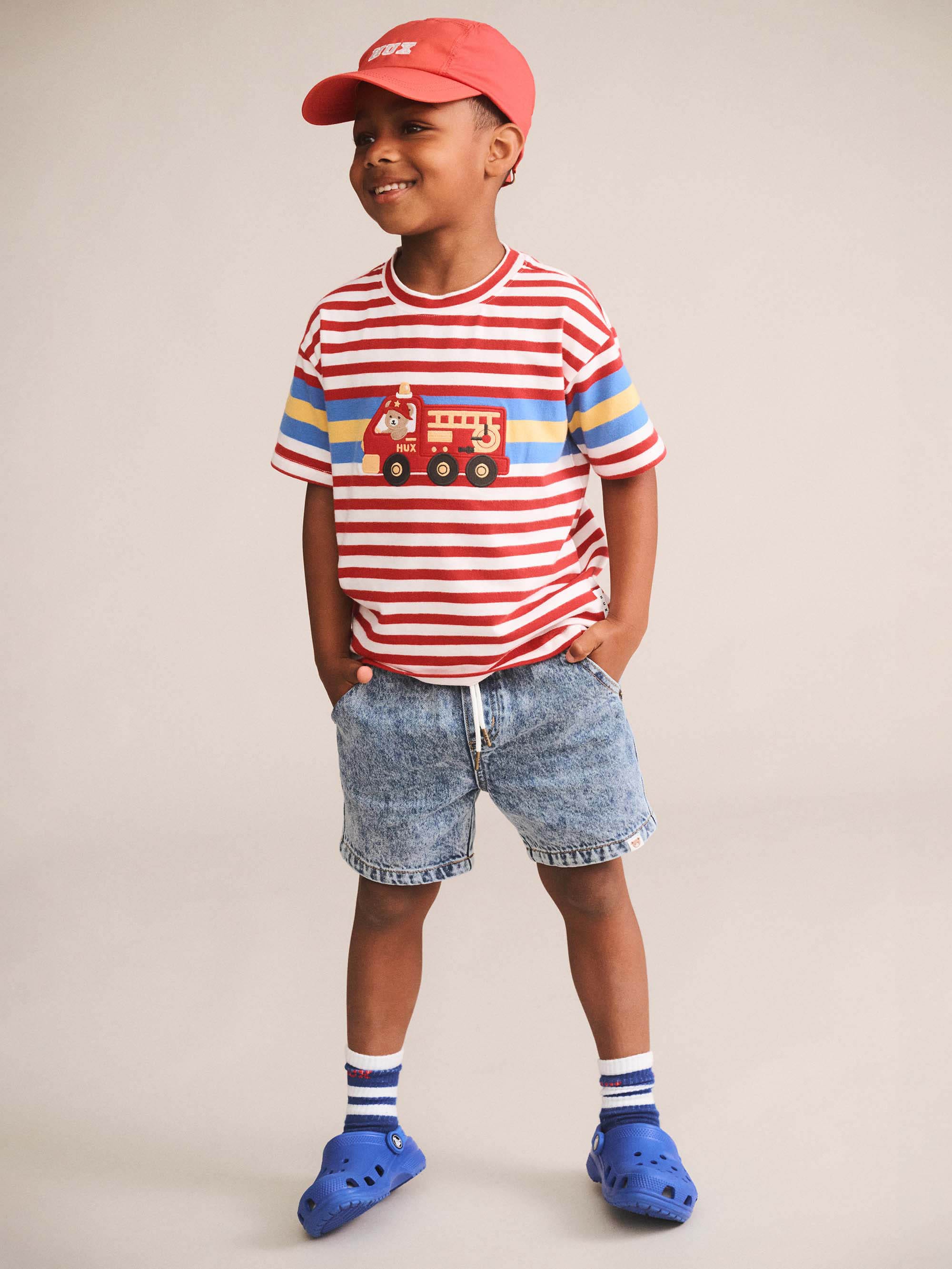 Huxbaby Boys Tops 1Y Fireman Hux Stripe Tee