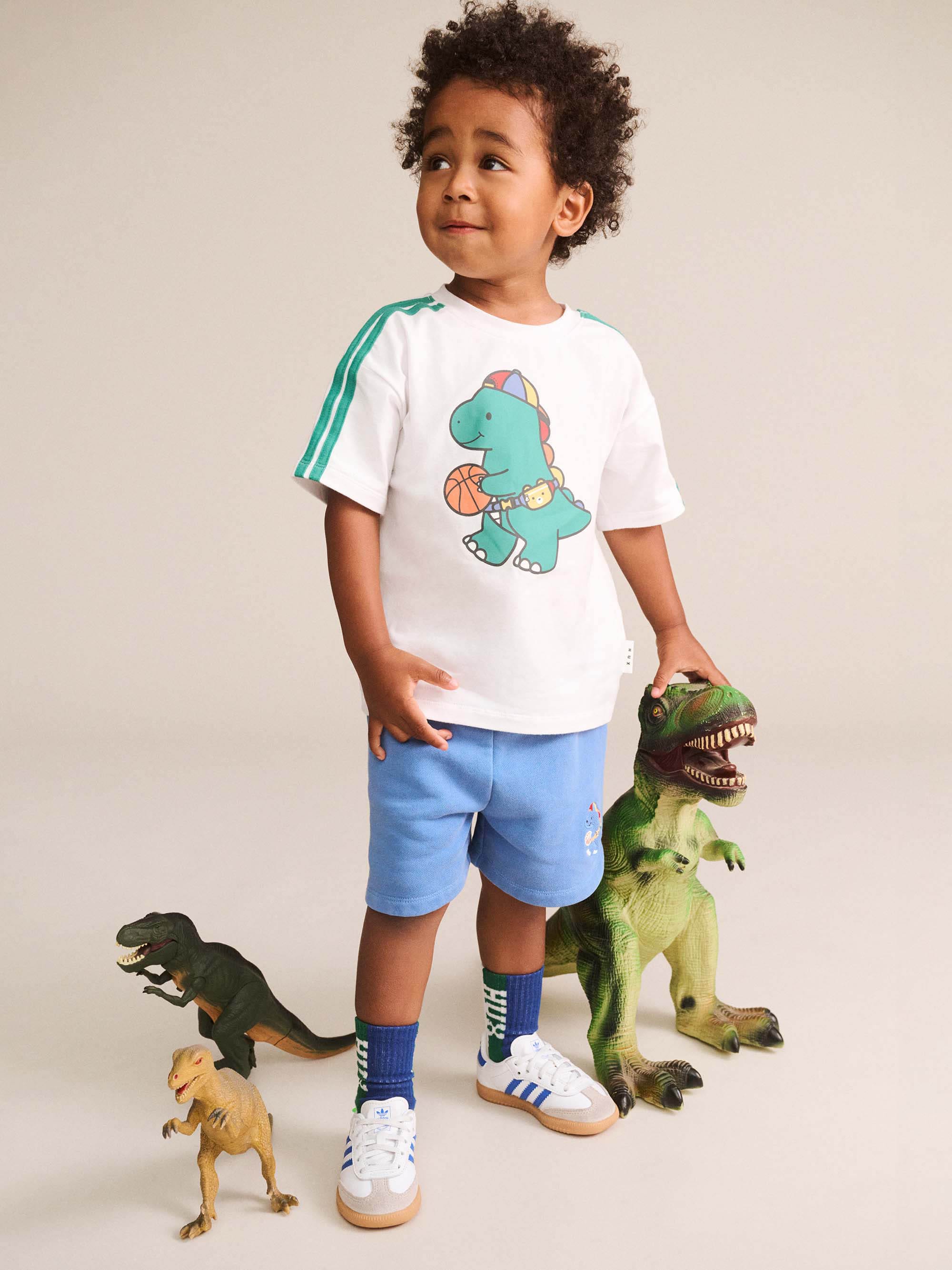 Huxbaby Boys Tops 2Y Baller Dino Sporty Stripe Tee