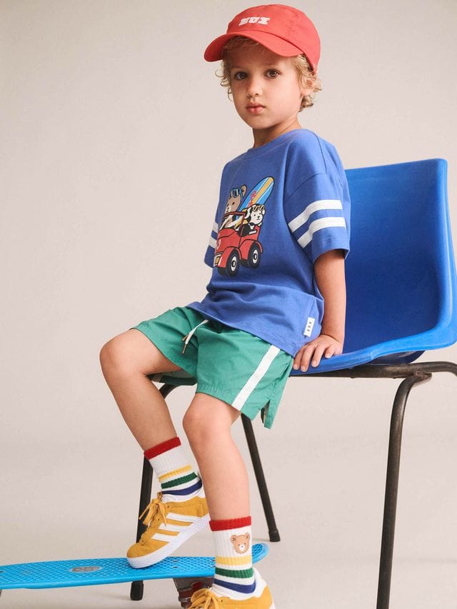 Huxbaby Boys Tops Beach Buggy Sporty Slouchy Tee