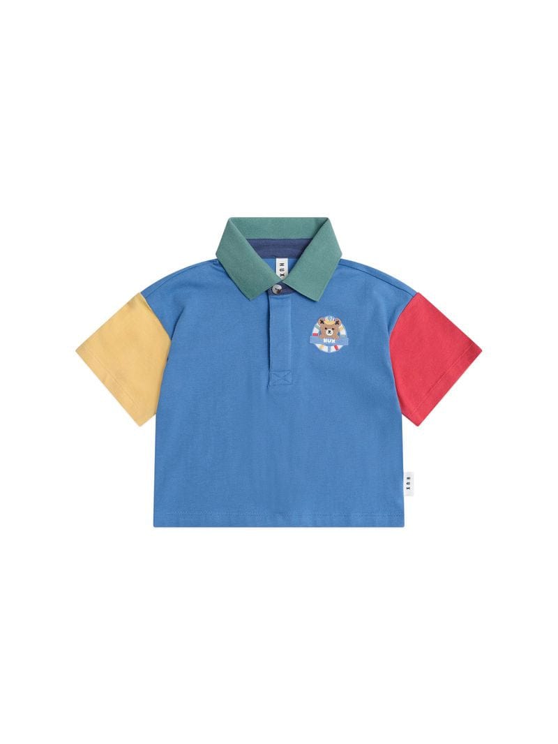 Huxbaby Boys Tops Colourblock Boxy Polo Tee