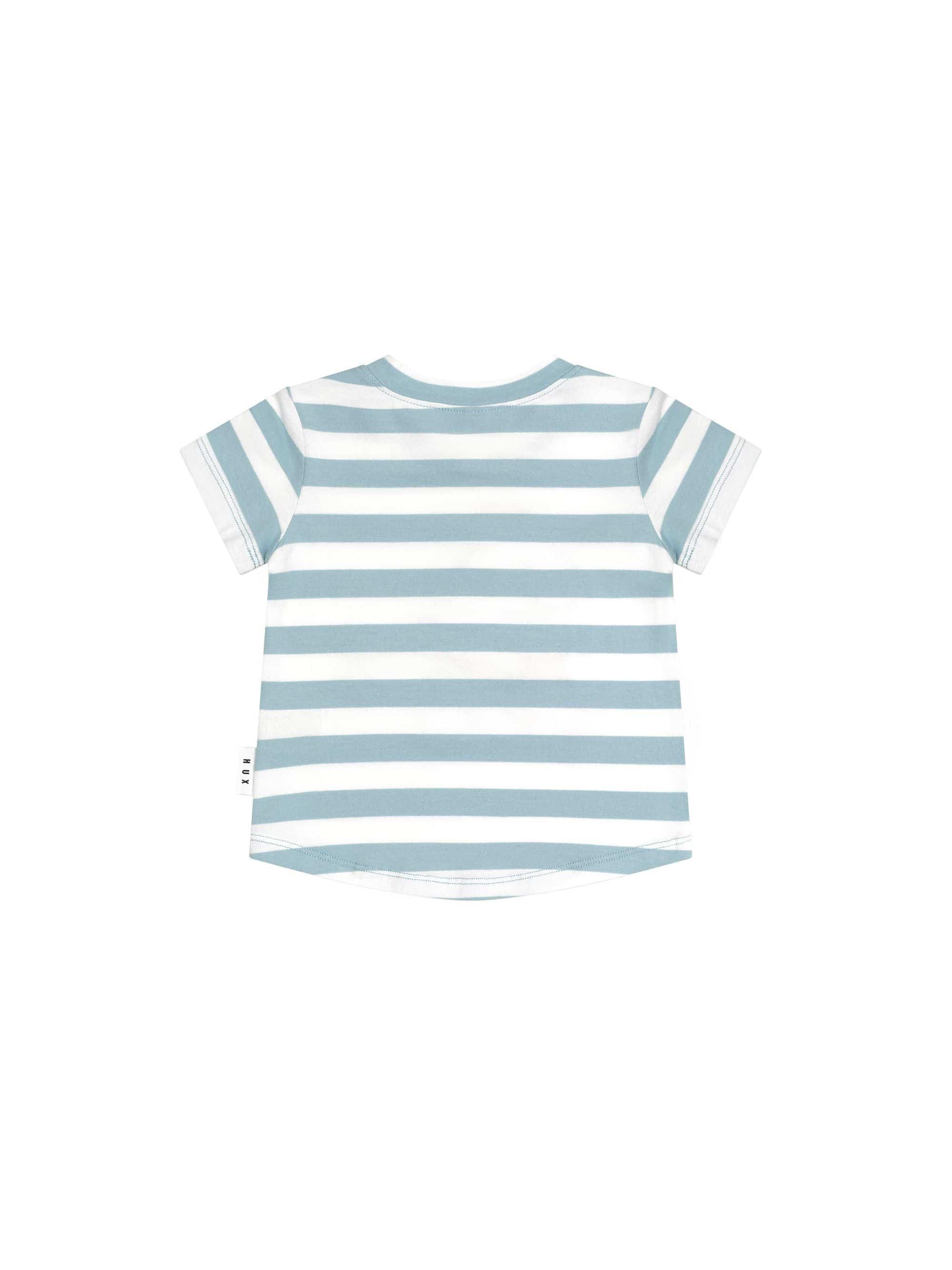 Huxbaby Boys Tops Construction Dino Stripe T-Shirt