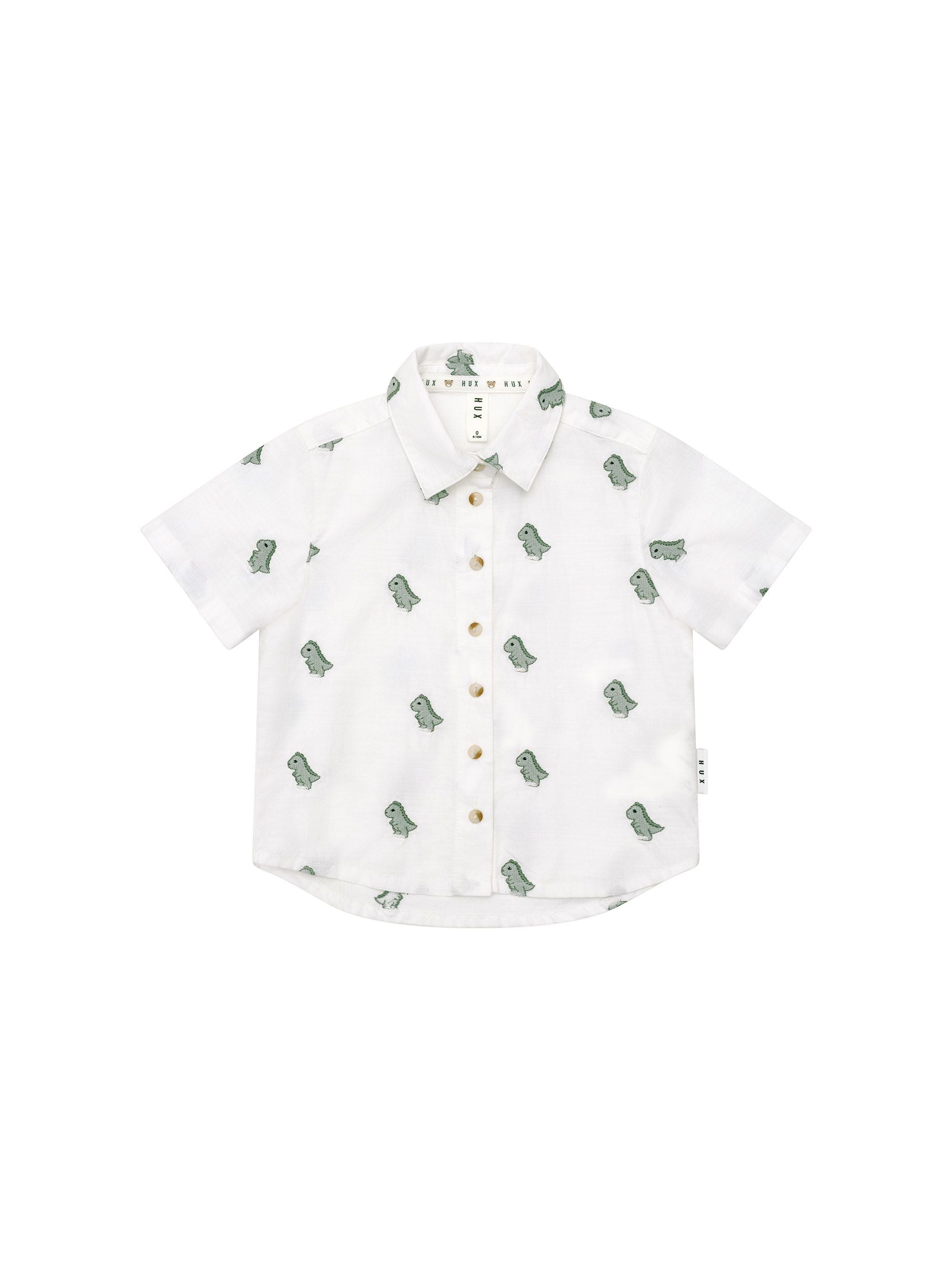 Huxbaby Boys Tops Dino Embroidered Shirt