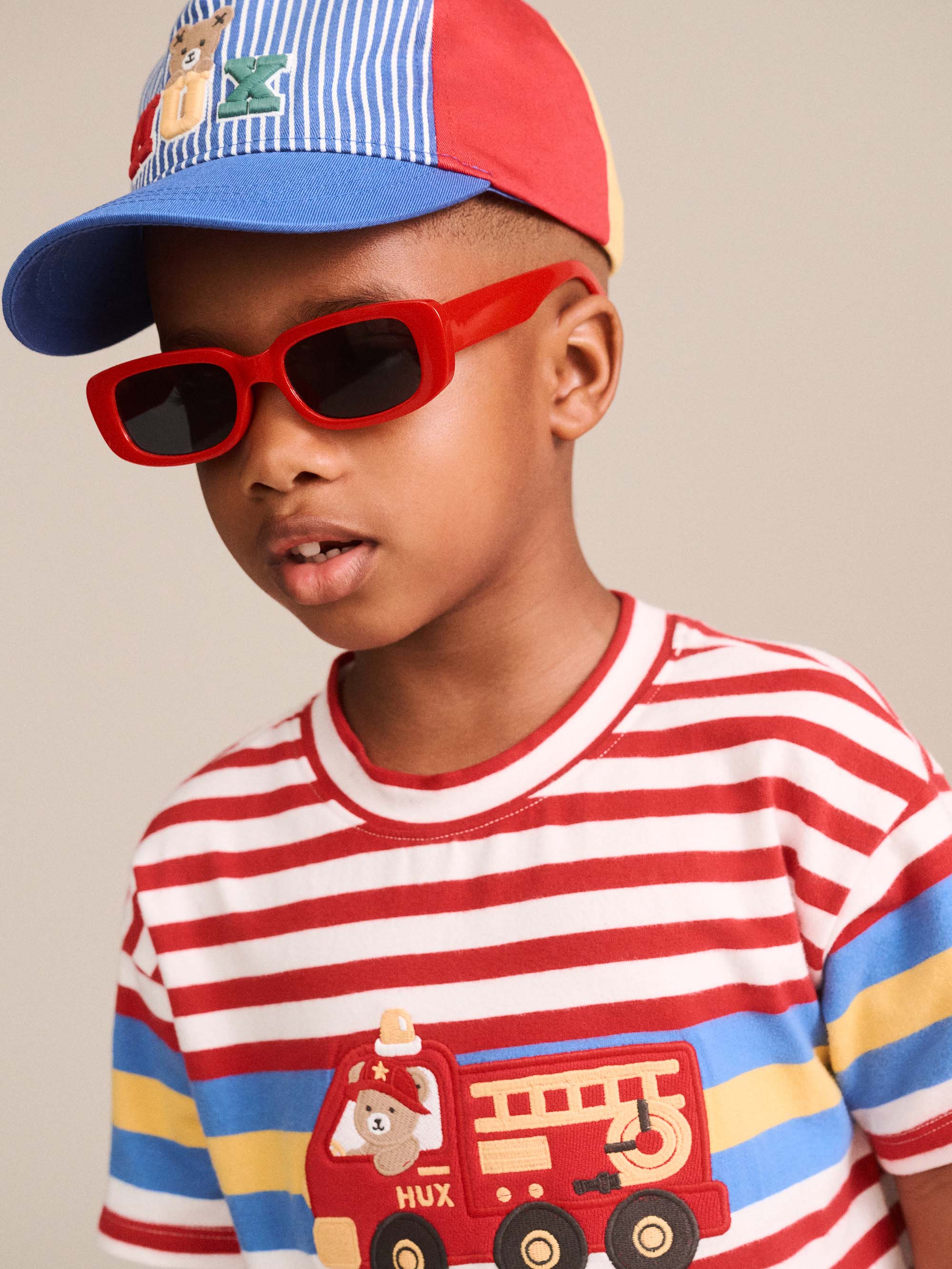 Huxbaby Boys Tops Fireman Hux Stripe Tee
