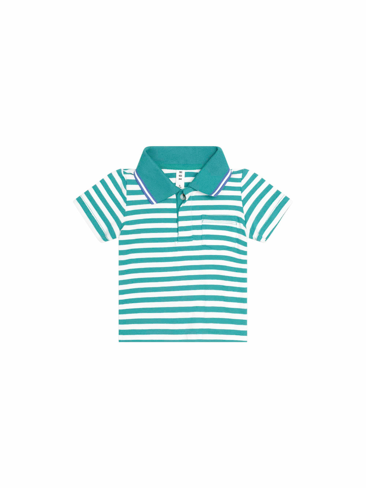 Huxbaby Boys Tops Green Stripe Polo
