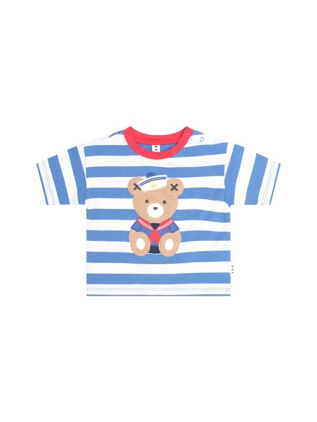 Huxbaby Boys Tops Nautical Stripe Sitting Hux Tee