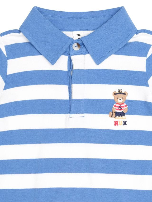 Huxbaby Boys Tops Nautical Stripe Standing Hux Polo