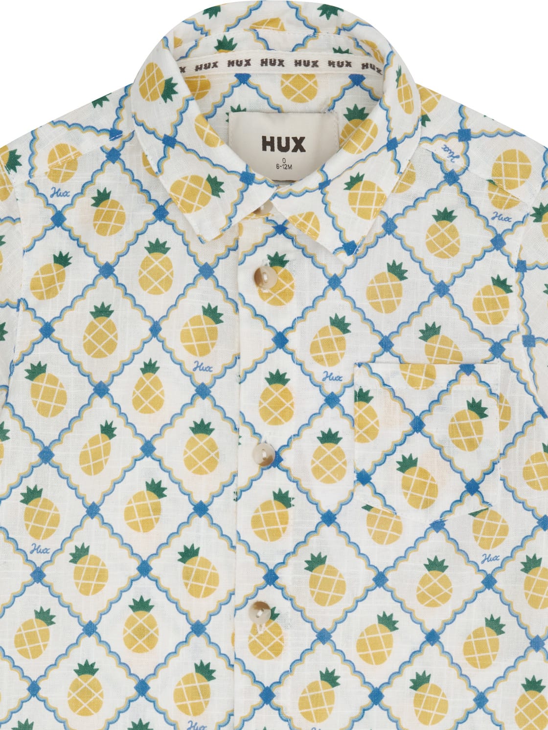 Huxbaby Boys Tops Pineapple Tile S/Slv Shirt