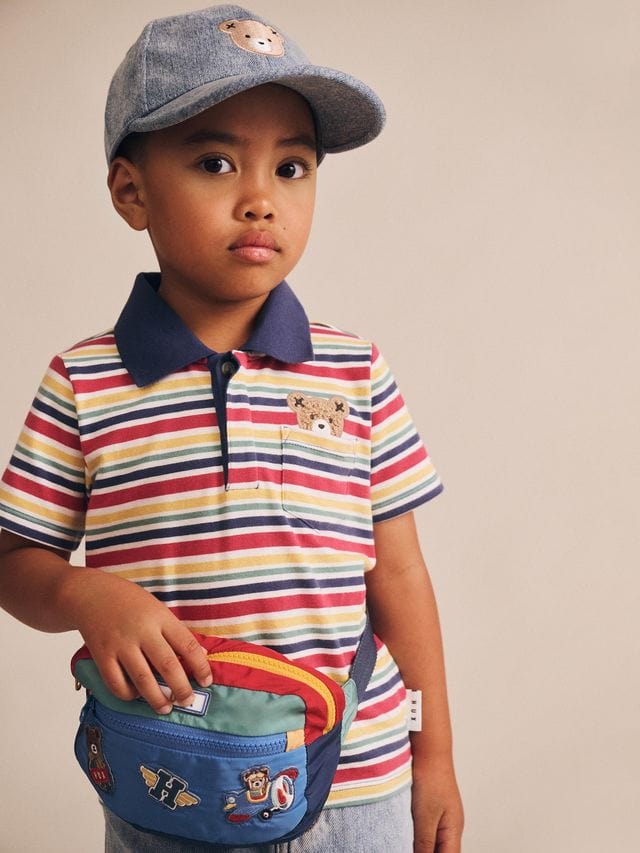Huxbaby Boys Tops Polo Tee Vintage Stripe