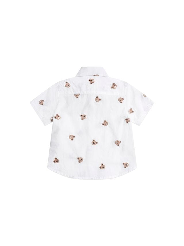 Huxbaby Boys Tops Short Sleeve Huxbear Button Up Crisp White