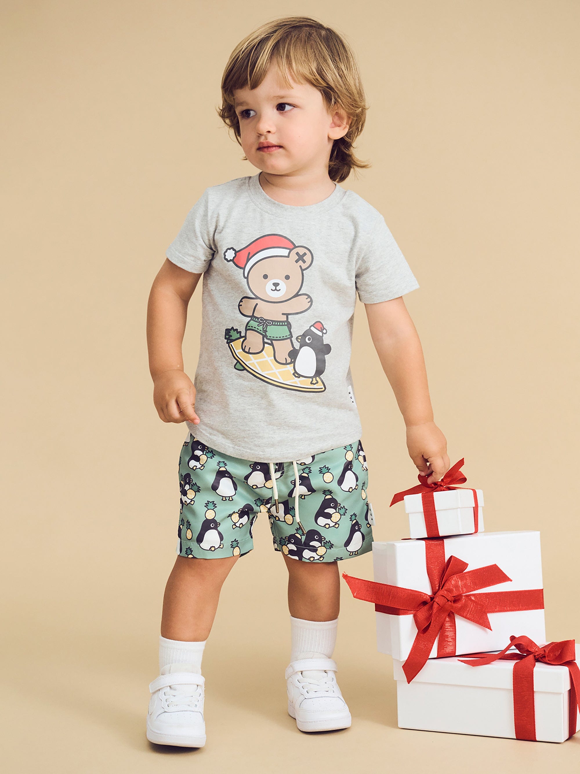 Huxbaby Boys Tops Surfn' Festive Hux T-Shirt