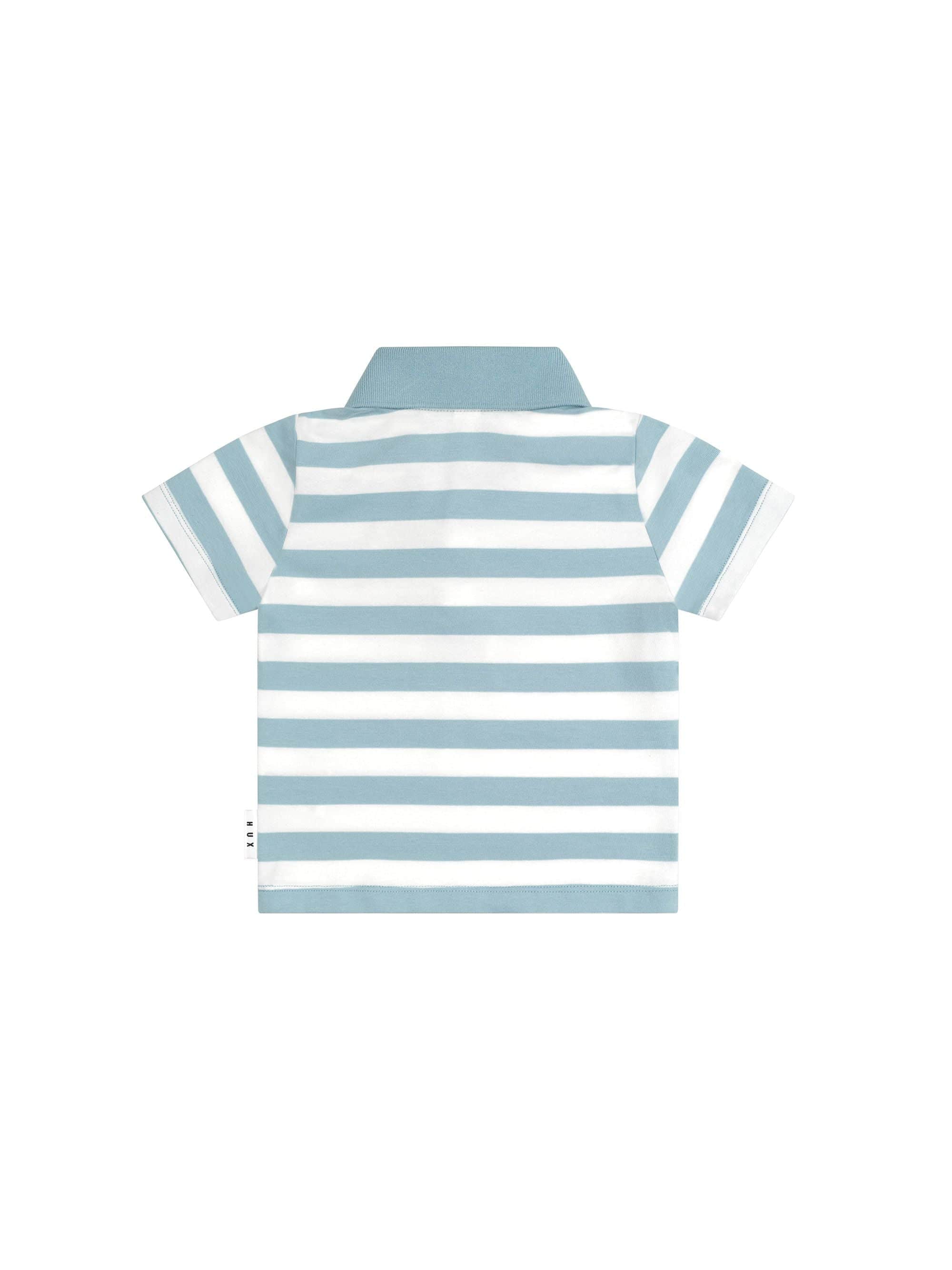 Huxbaby Boys Tops T-Rex Stripe Polo T-Shirt