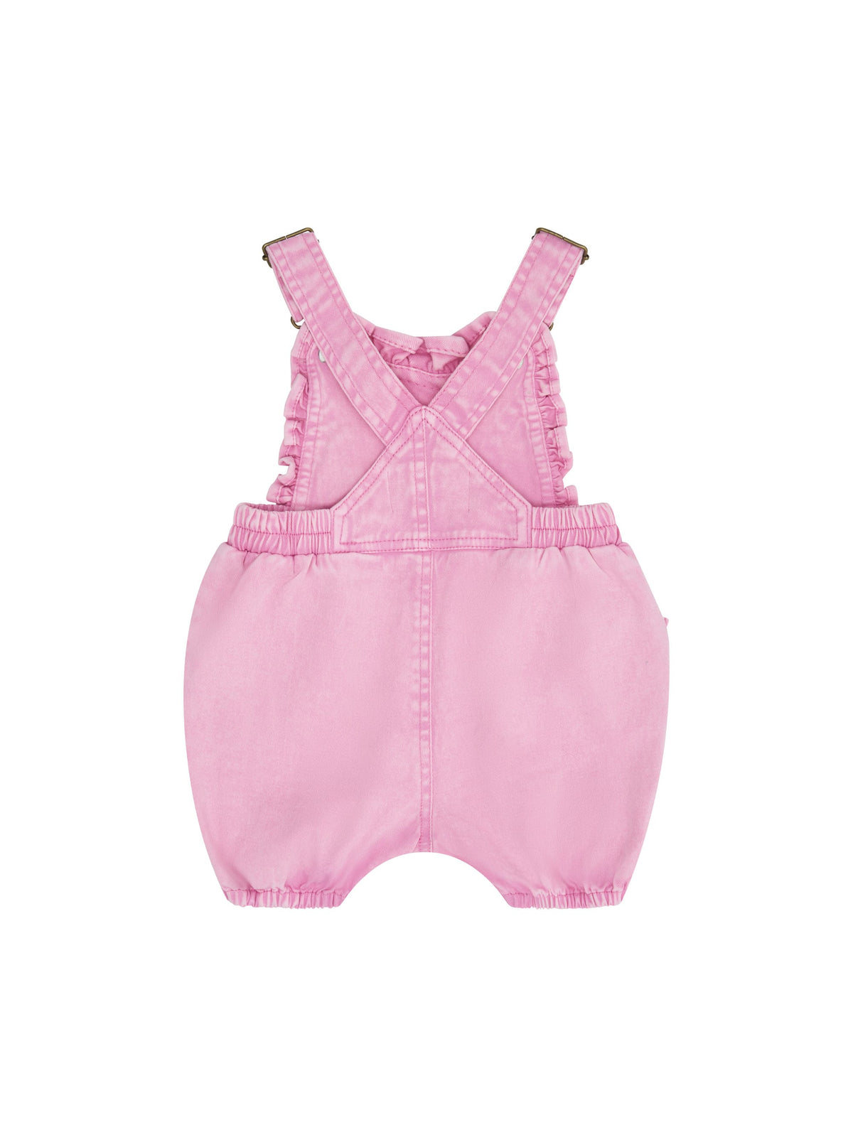 Huxbaby Girls All In One Berry Sweet Garment Dye Shortall